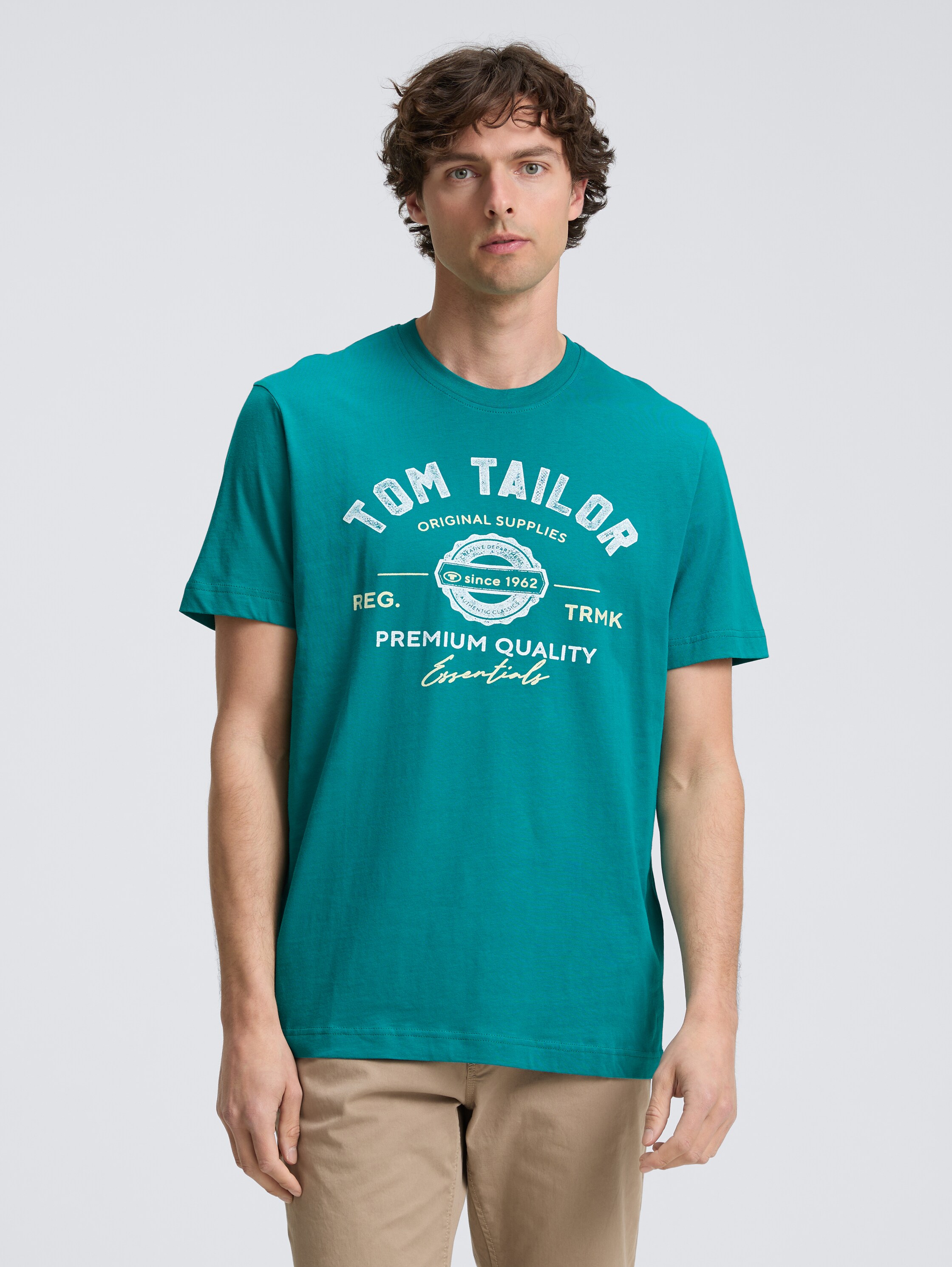 T-Shirt mit Logo-Print - dark_bottle_green - 