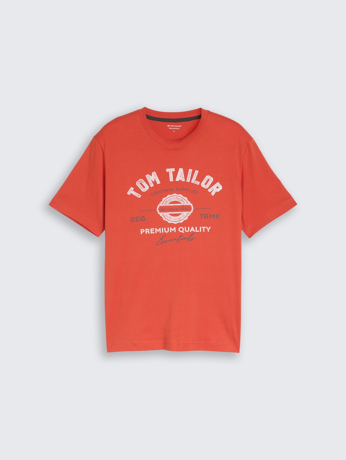 T-Shirt mit Logo-Print - Chili Orange - Vorder-Produkt-Ansicht