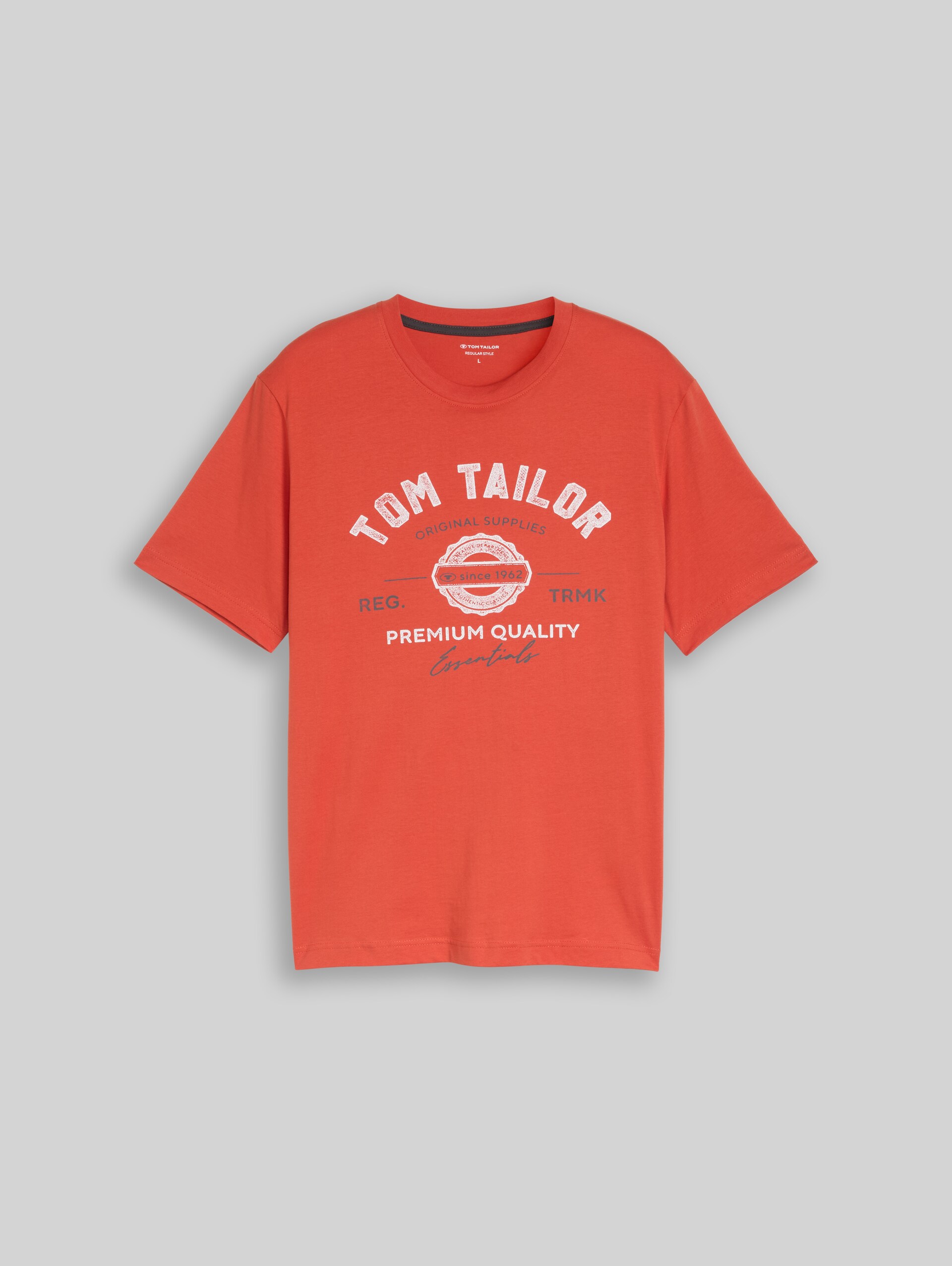 T-shirt with logo print - Chili Orange - Front product view
