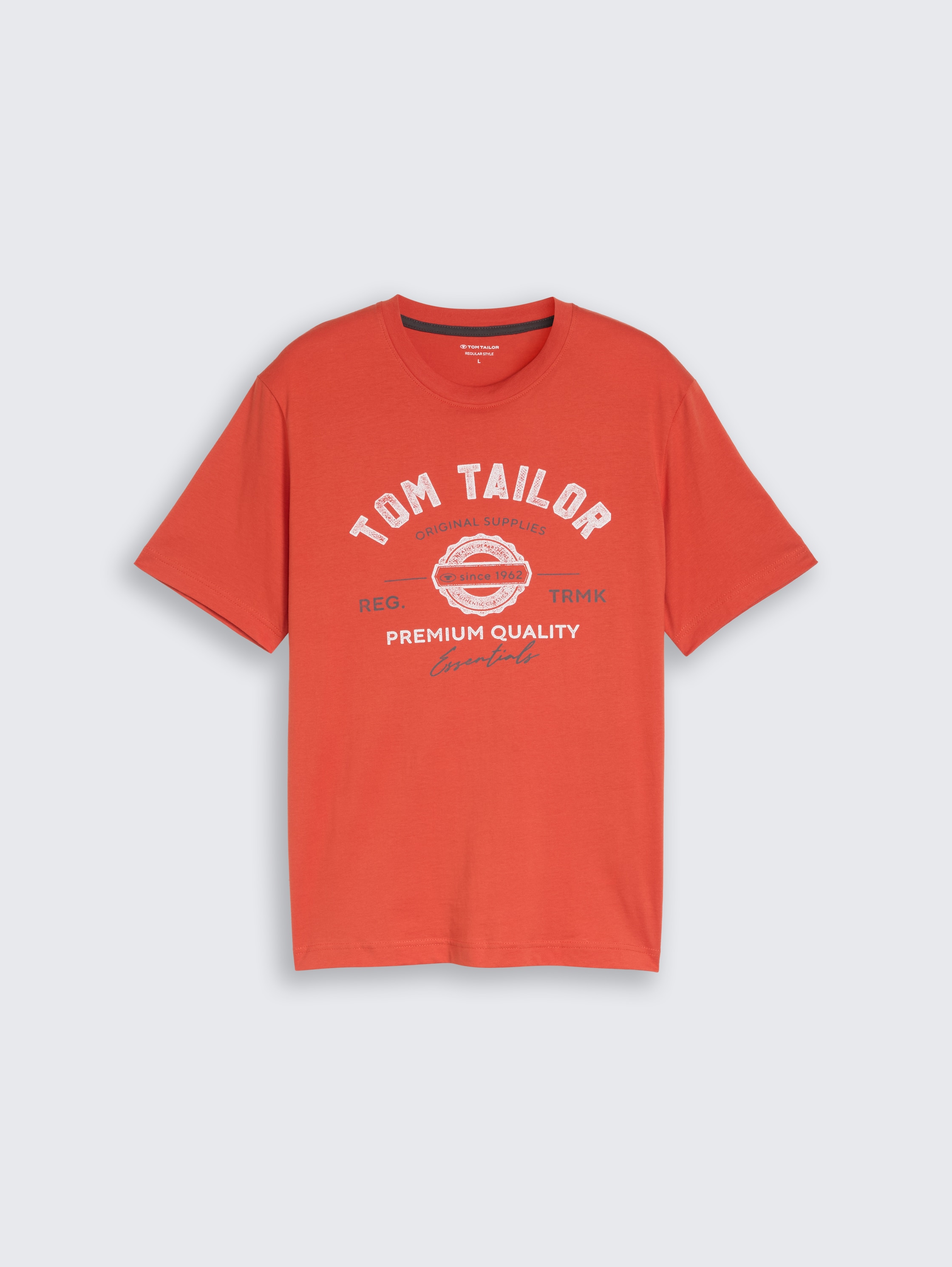 T-shirt with logo print - Chili Orange - Front product view