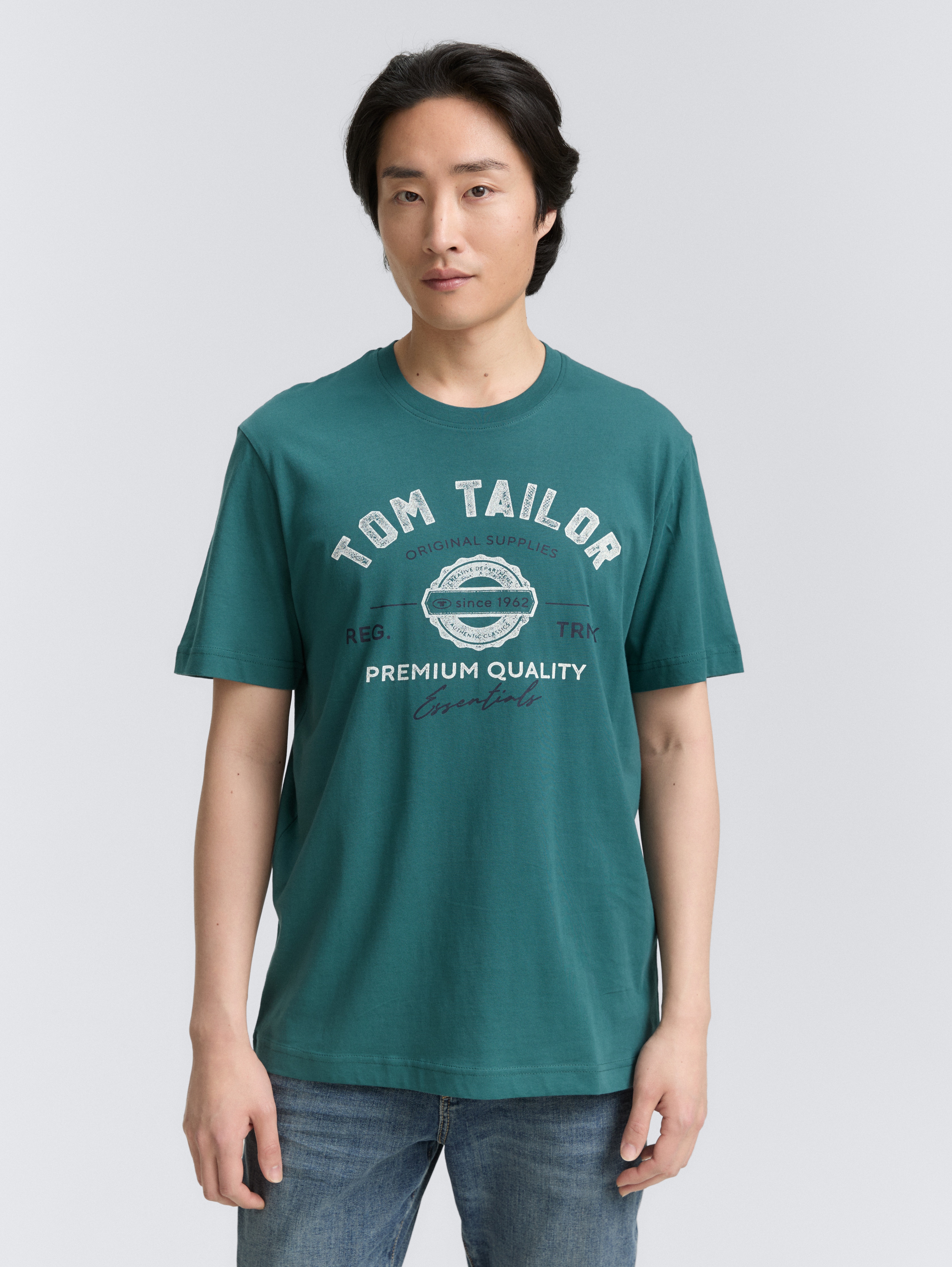 T-Shirt mit Logo-Print von Men, Jasper Green