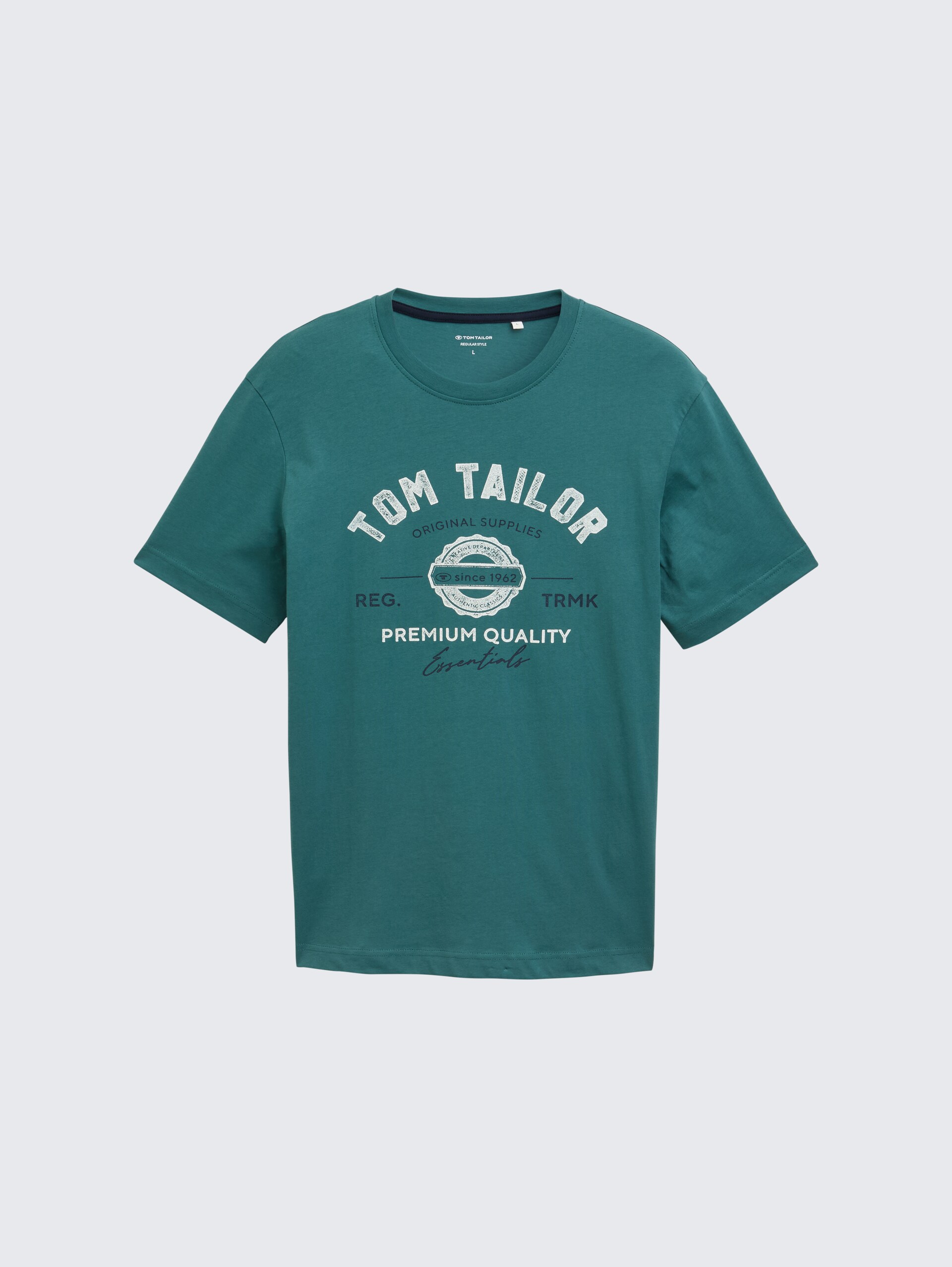 T-Shirt mit Logo-Print - Jasper Green - Vorder-Produkt-Ansicht