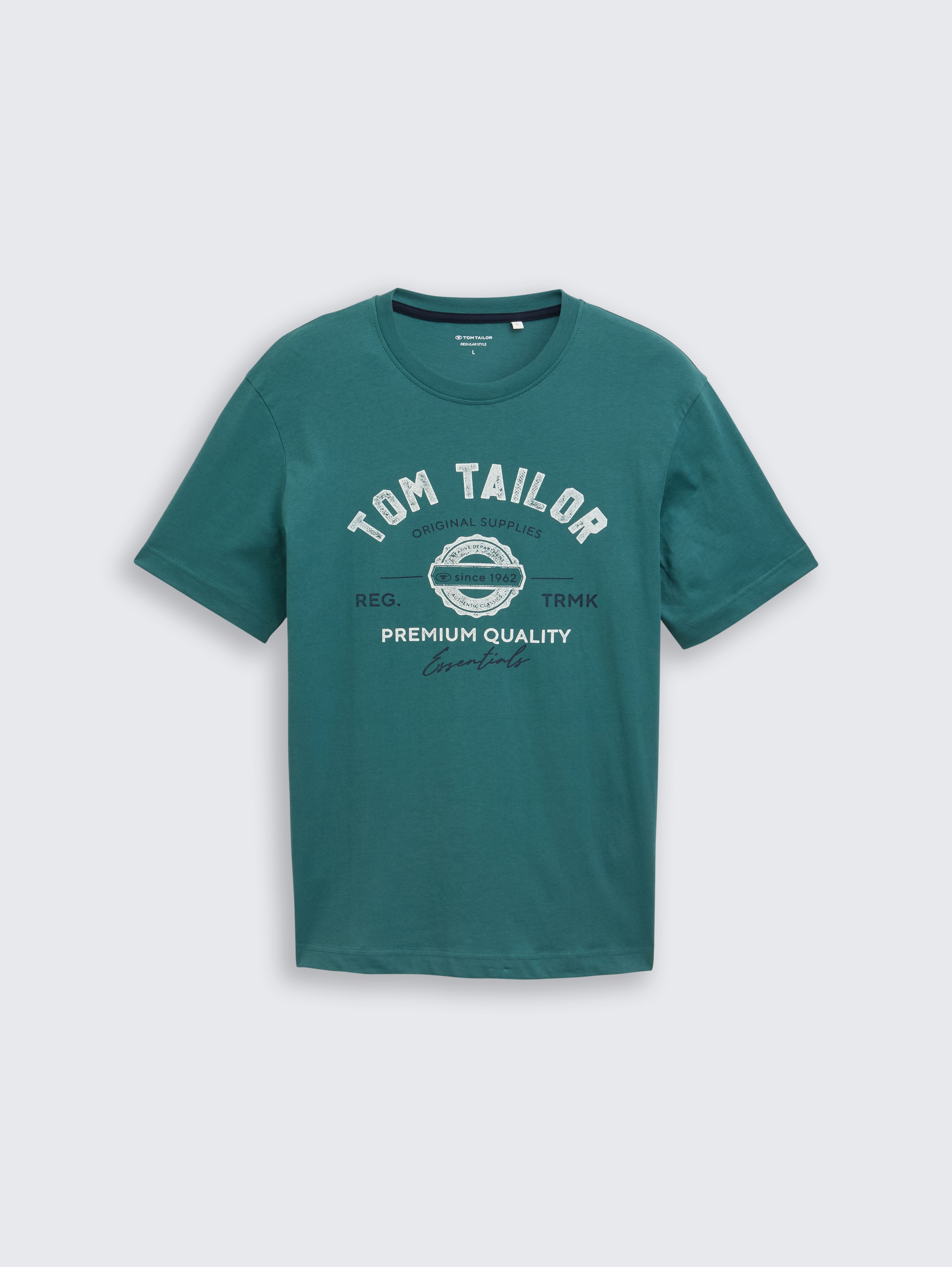 T-Shirt mit Logo-Print - Jasper Green - Vorder-Produkt-Ansicht