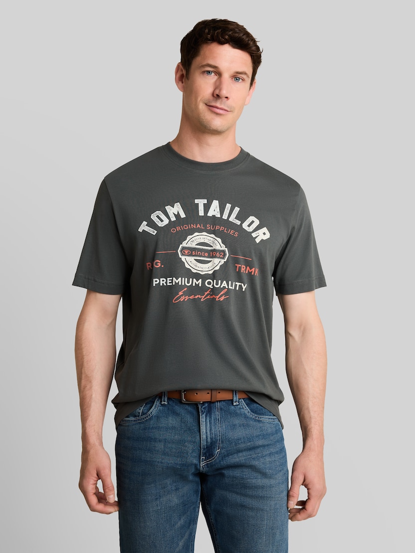T-shirt met logo-print door Men, Darkest Olive