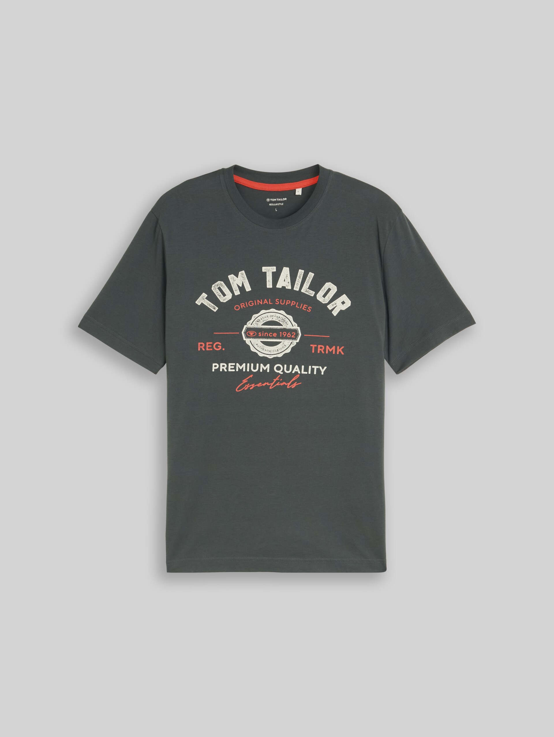 T-Shirt mit Logo-Print - Darkest Olive - Vorder-Produkt-Ansicht