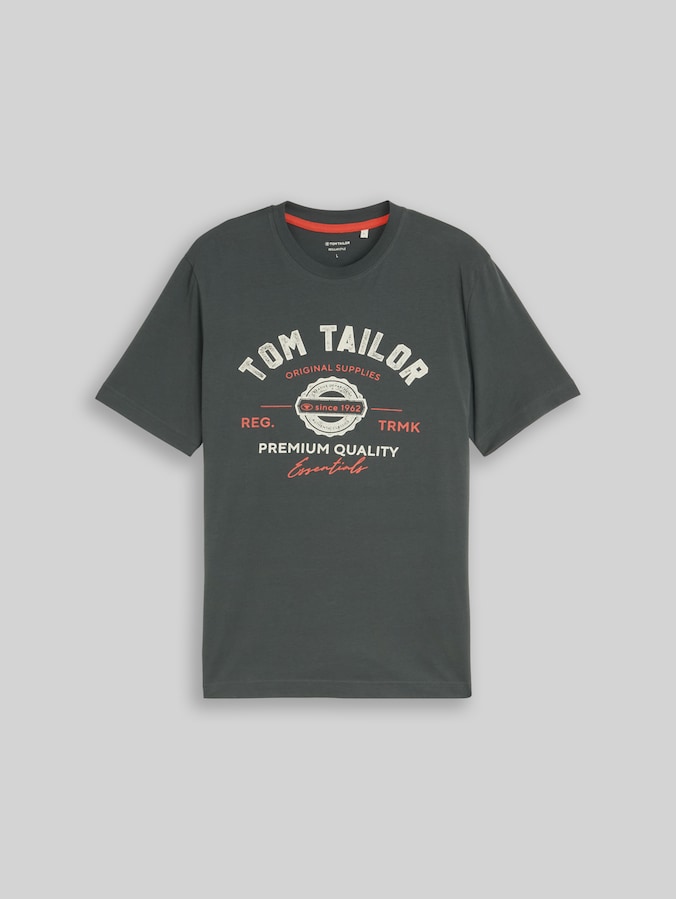 T-Shirt mit Logo-Print von Men, Darkest Olive