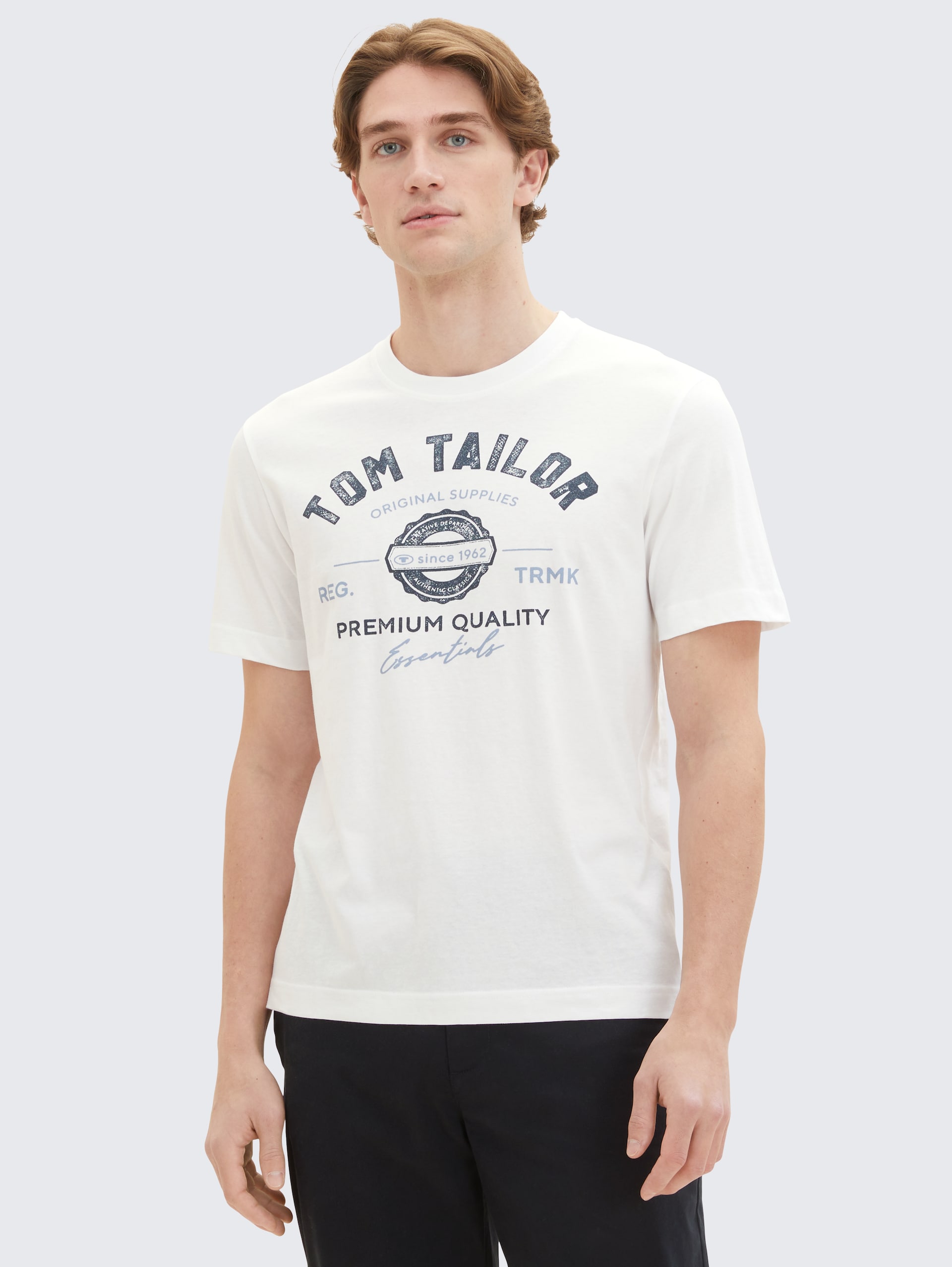 T-Shirt mit Logo-Print - White