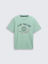 T-Shirt mit Logo-Print - dust green - Vorder-Produkt-Ansicht