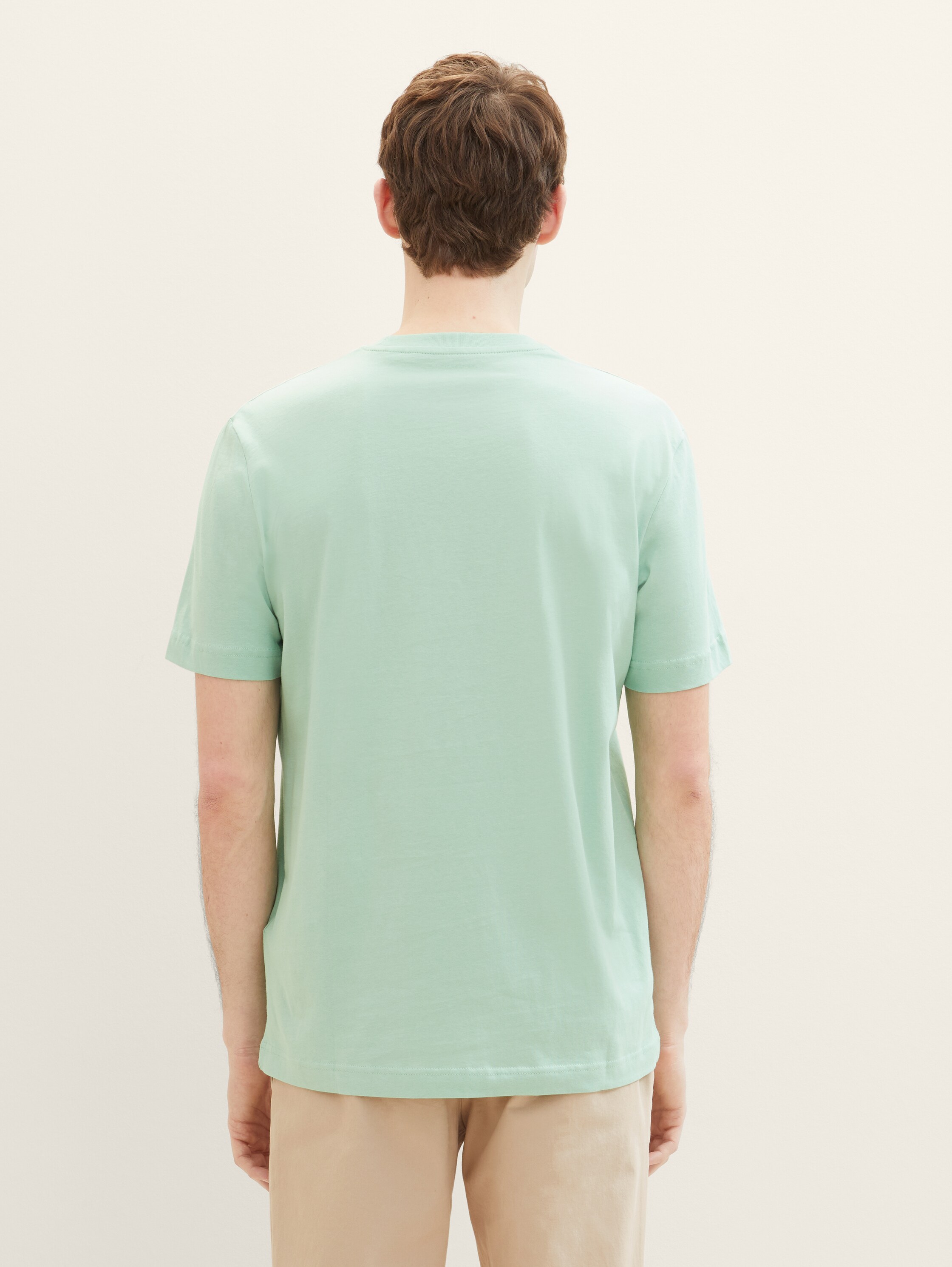 T-Shirt mit Logo-Print - paradise mint - Auschnitt Model-Rückansicht