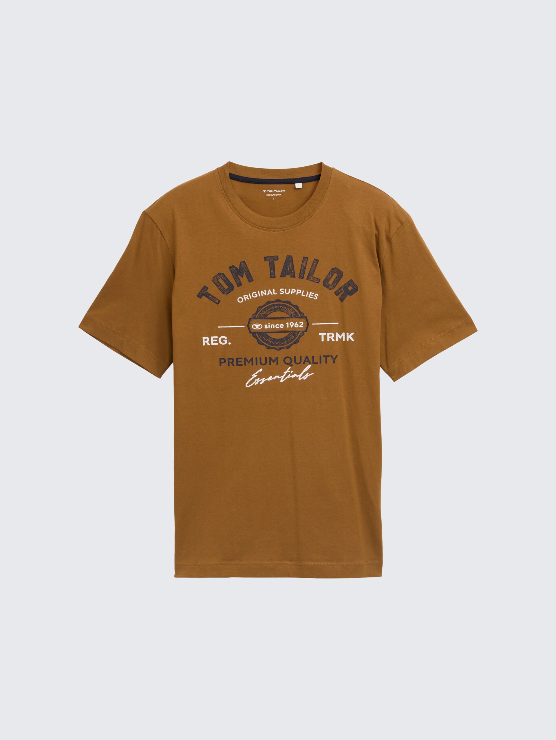 T-Shirt mit Logo-Print - deep cognac - Vorder-Produkt-Ansicht