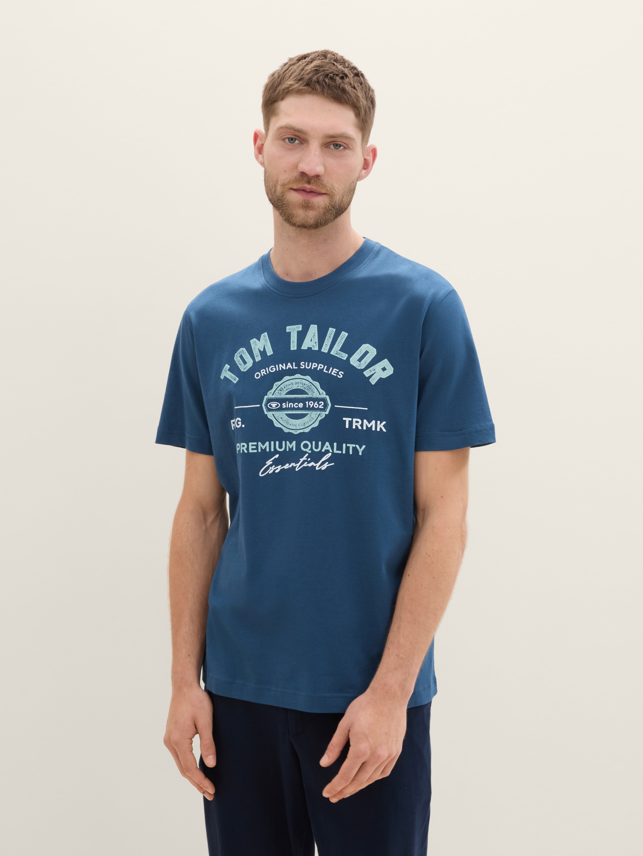 T-Shirt mit Logo-Print - nighttime_blue - 