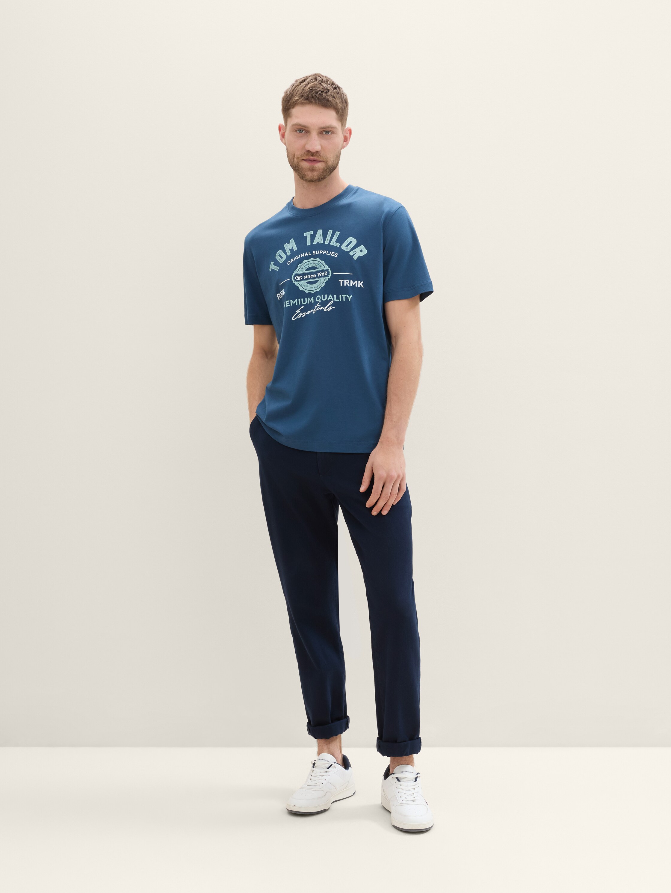 T-Shirt mit Logo-Print - nighttime_blue - 