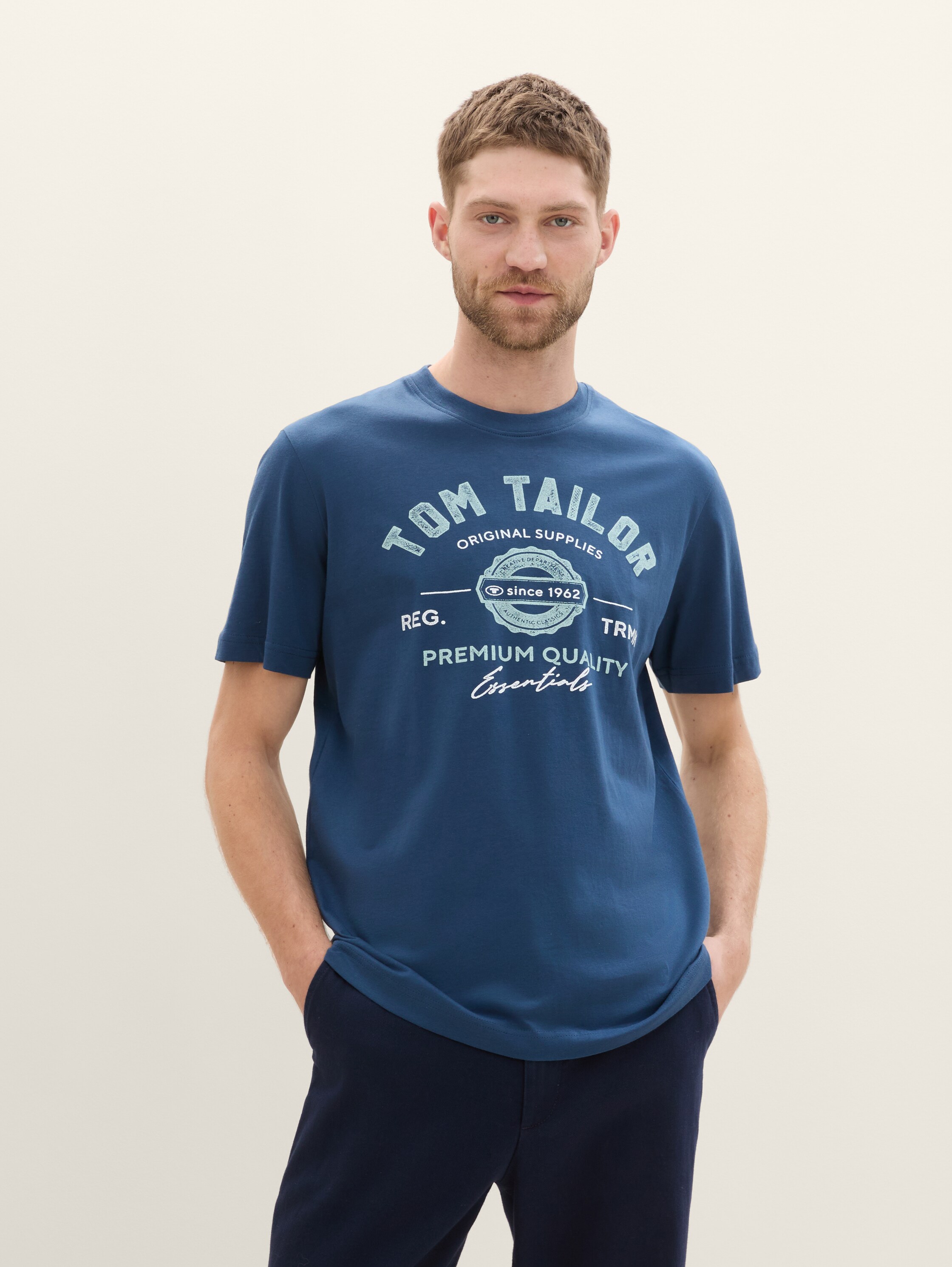 T-Shirt mit Logo-Print - nighttime_blue - 