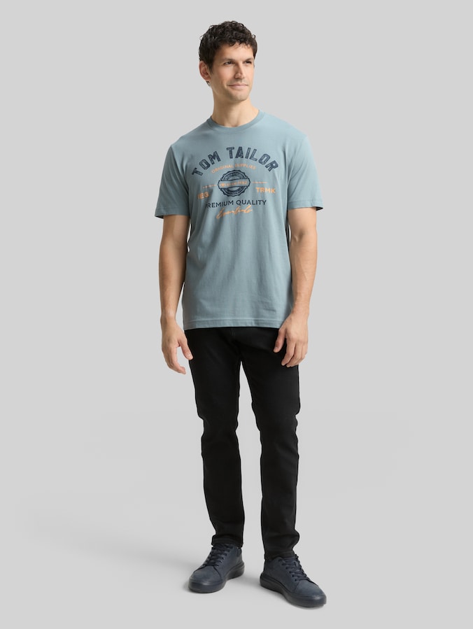 T-shirt avec logo imprimé par Men, grey mint