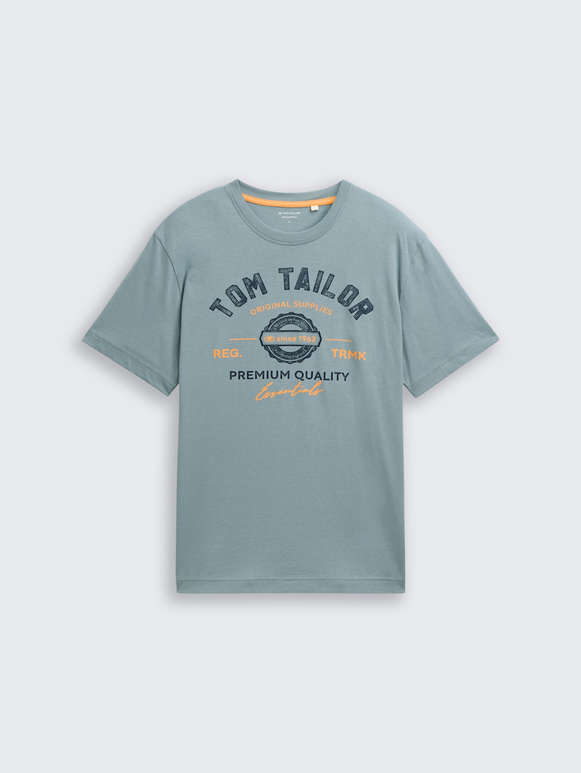 T-Shirt mit Logo-Print - grey mint - Vorder-Produkt-Ansicht