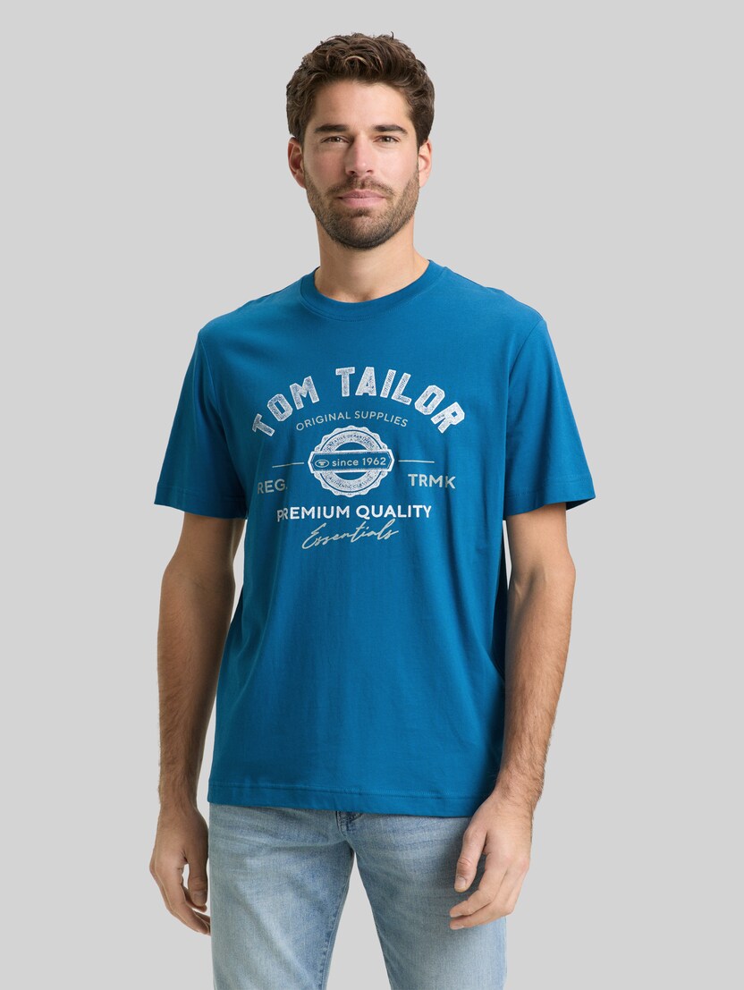 T-Shirt mit Logo-Print von Men, blue petrol