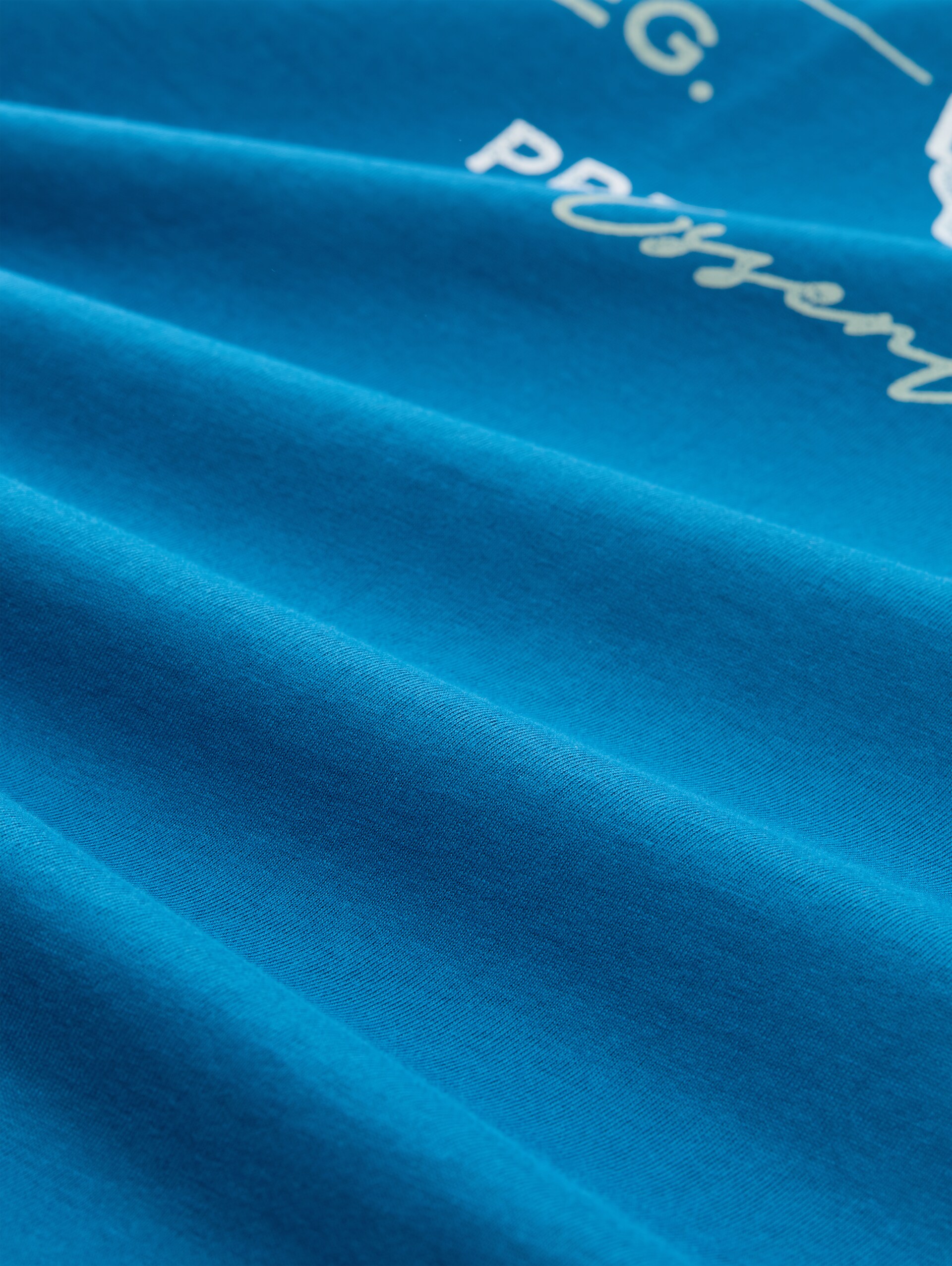 T-Shirt mit Logo-Print - blue petrol - Material-Ansicht