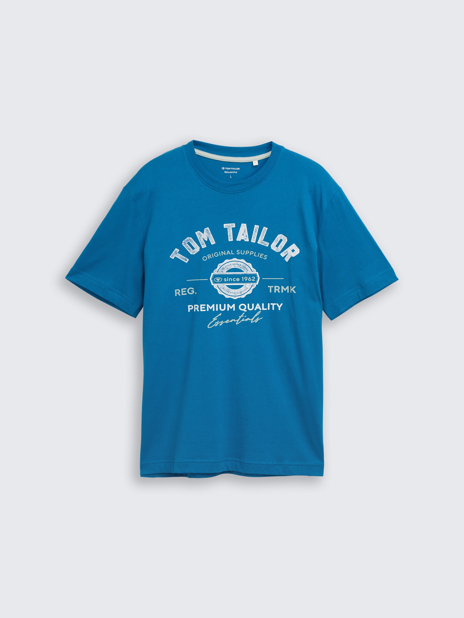 T-Shirt mit Logo-Print - blue petrol - Vorder-Produkt-Ansicht