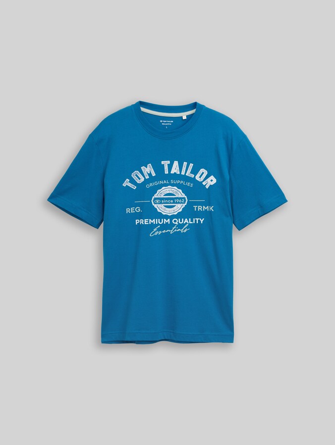 T-shirt met logo print door Men, blue petrol