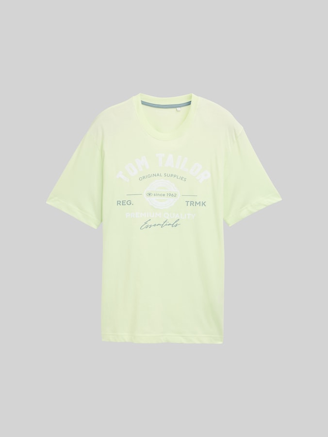 T-Shirt mit Logo-Print von Men, lime cream green