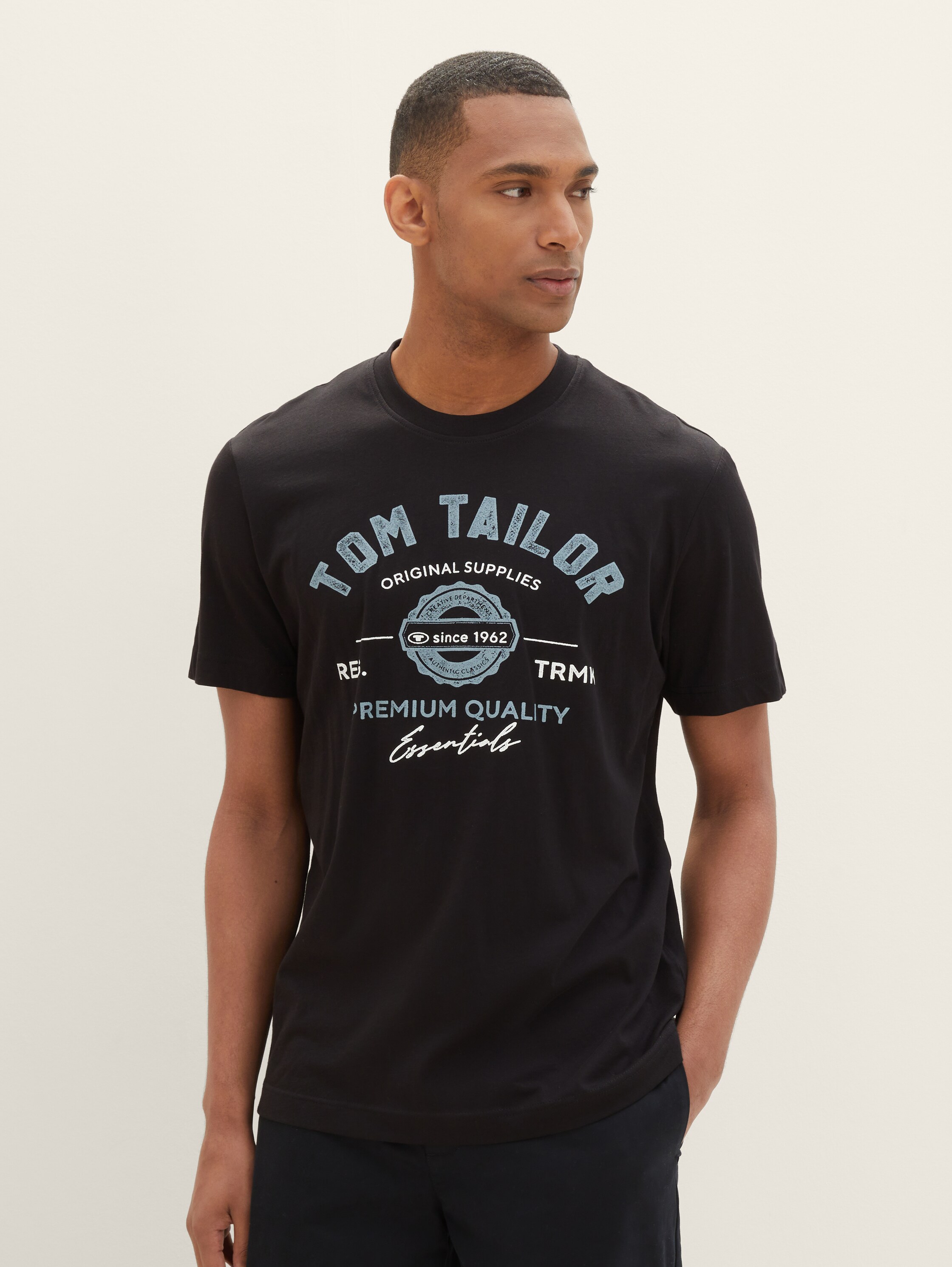 T-shirt met logo print - black - 