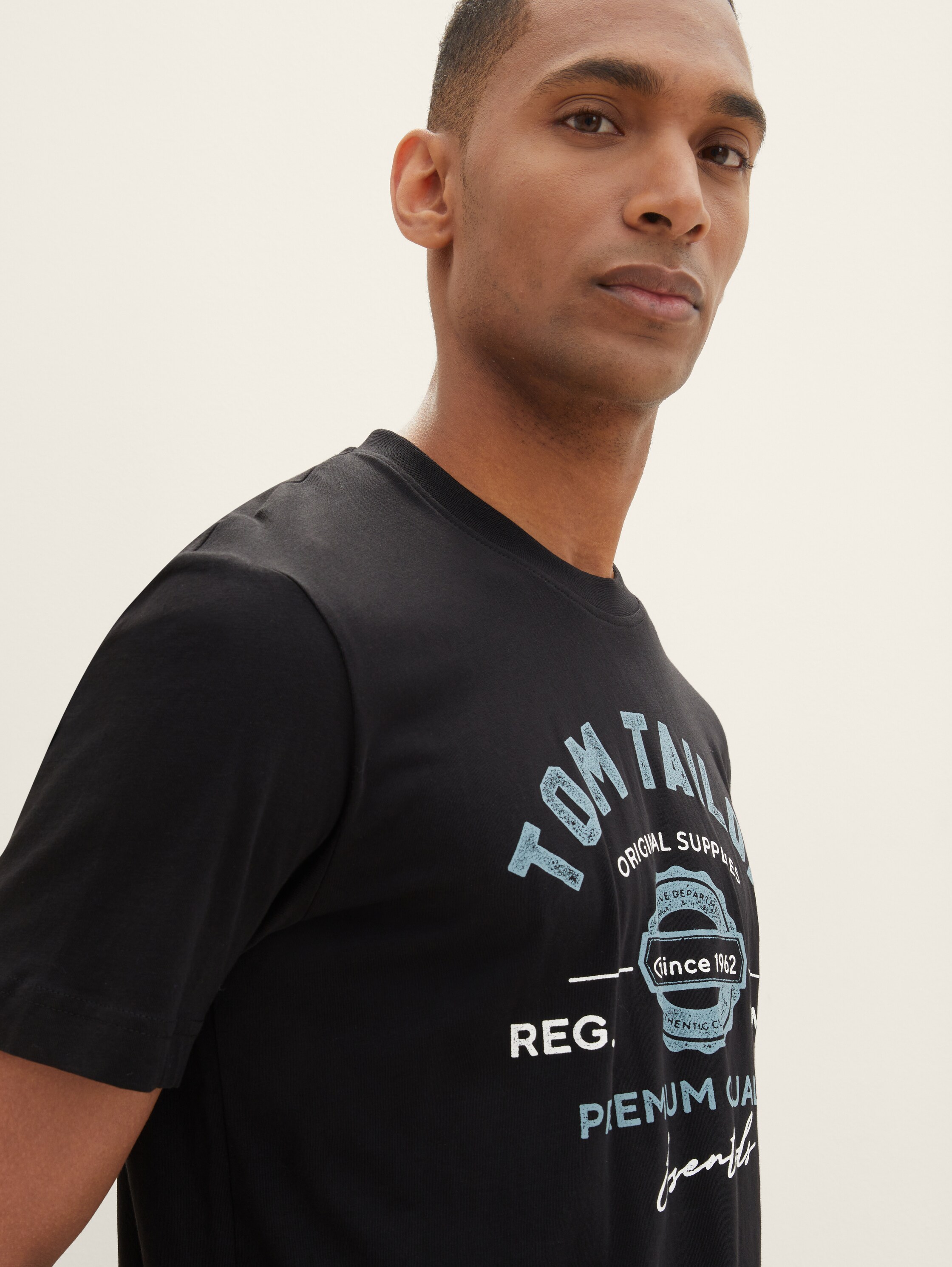 T-shirt met logo print - black - 