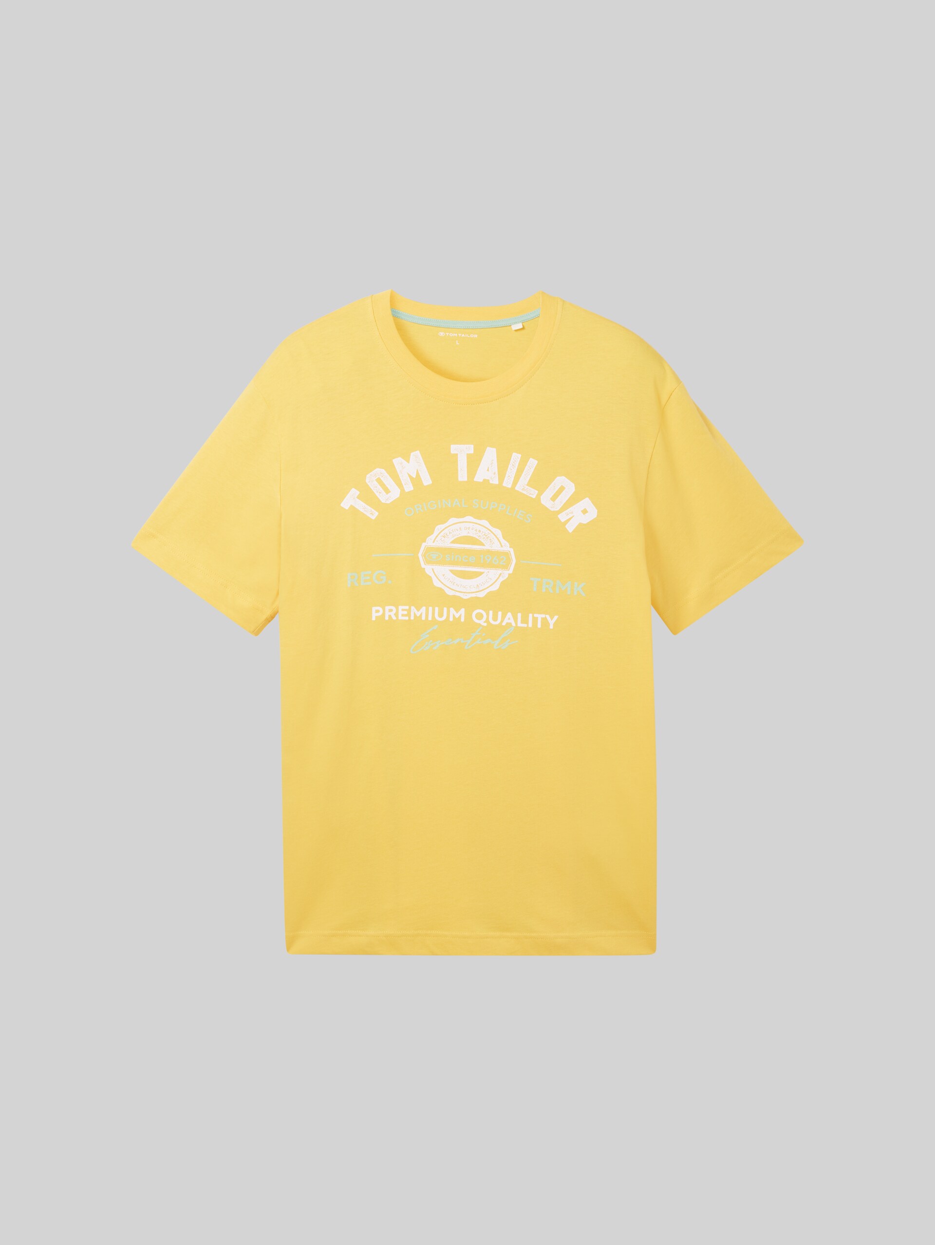 T-shirt met logo-opdruk - sunny yellow - Product vooraanzicht