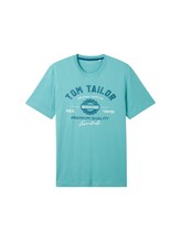 Geselecteerd, T-shirt met logoprint door Tom Tailor, blauw