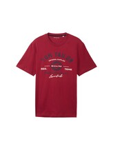 Geselecteerd, T-shirt met logo print door Tom Tailor, rood