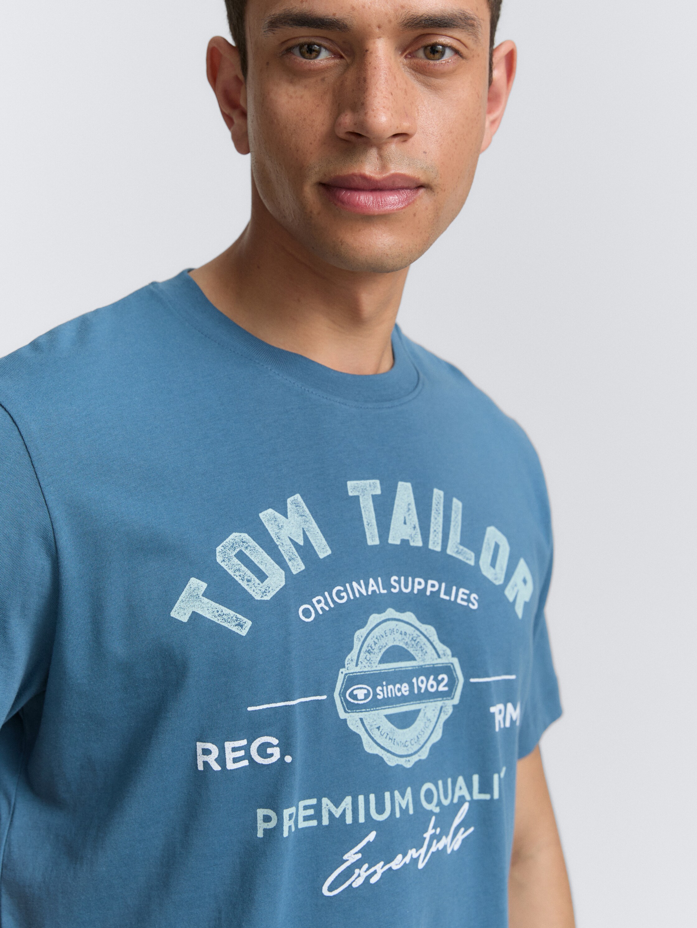 T-Shirt mit Logo-Print - real_teal_blue - 