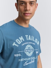 T-shirt with logo print - real teal blue - Detail model view