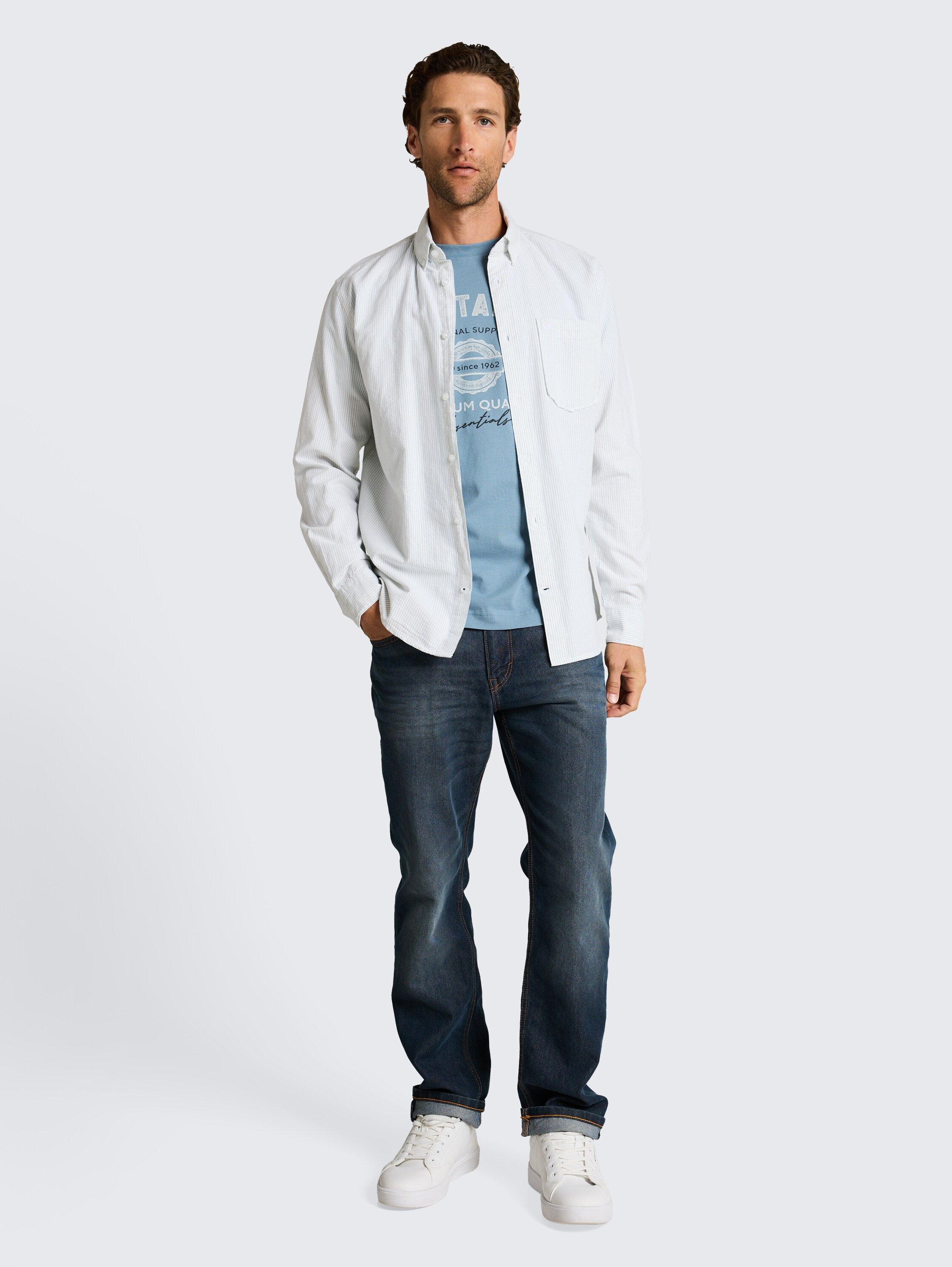 T-shirt met logoprint - mountain_spring_blue - 