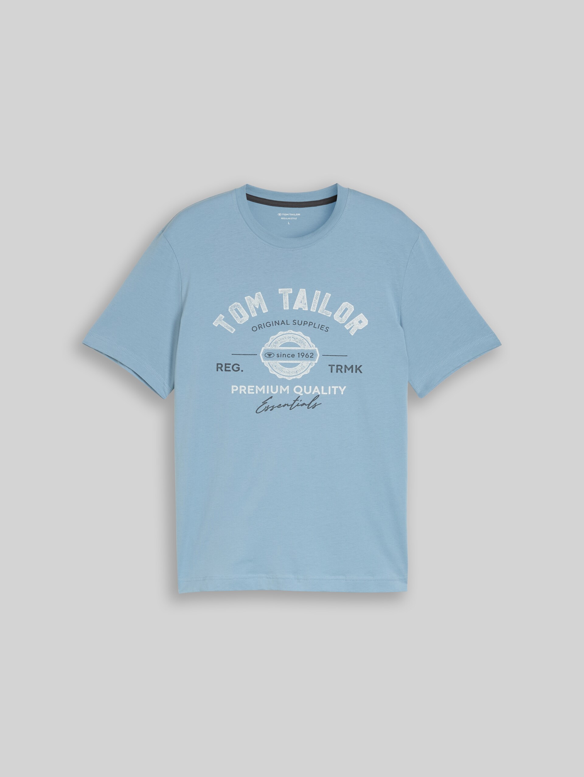 T-shirt with logo print - mountain spring blue - Front product view