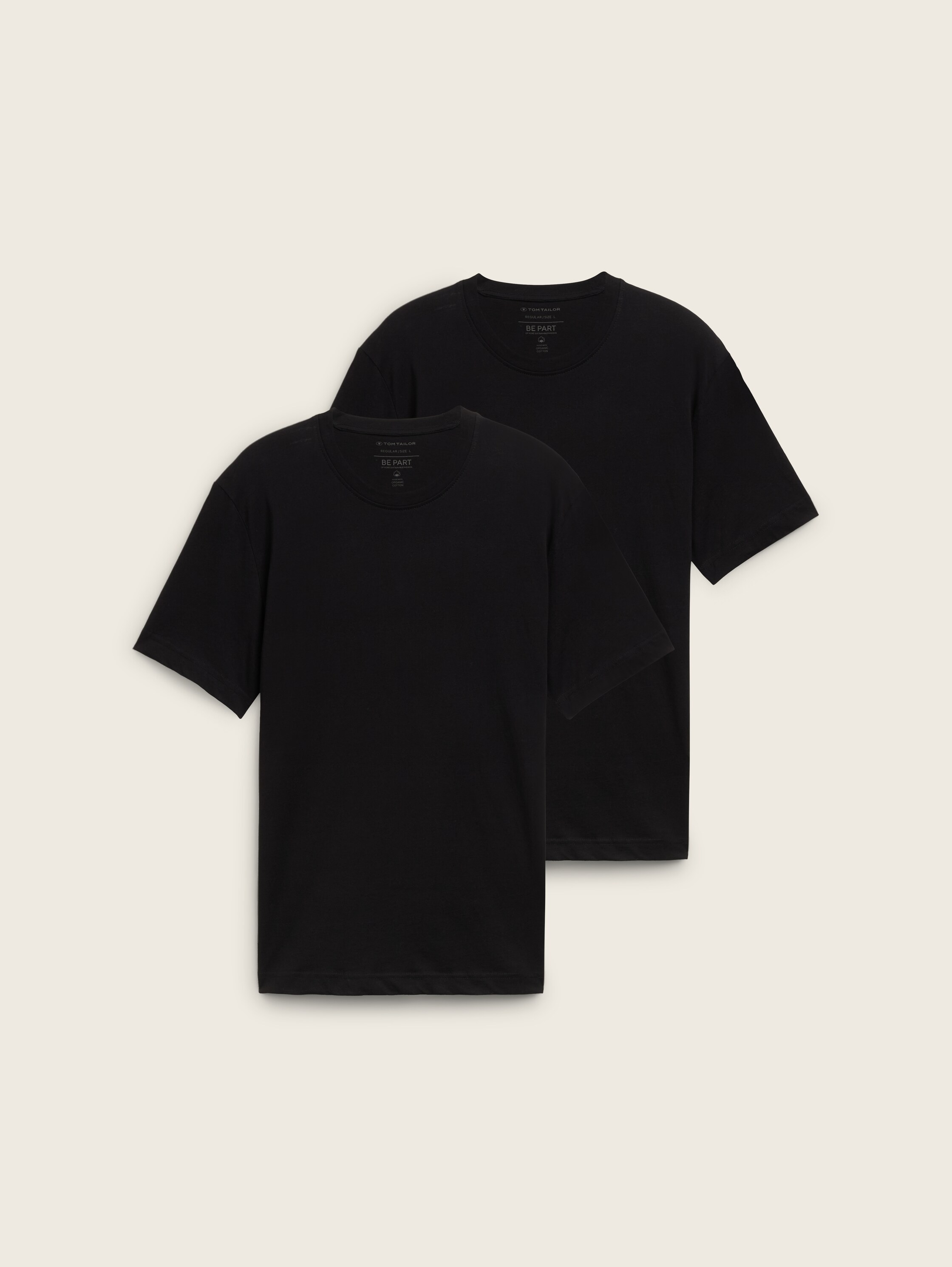 Basic T-Shirt im 2er-Pack - schwarz - Produktansicht