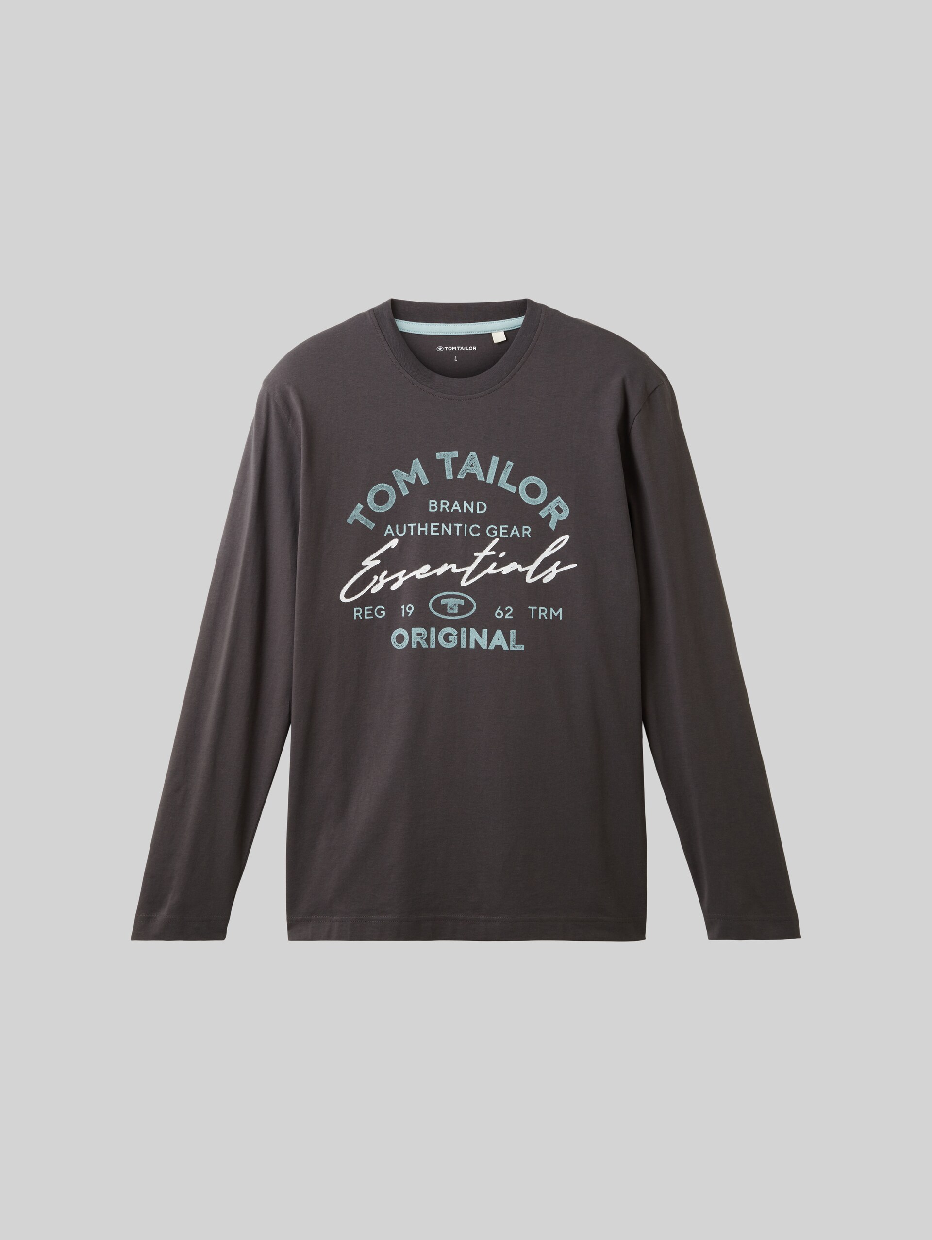 T-shirt met lange mouwen en logo-print - Sky Captain Blue - Product vooraanzicht