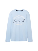 Geselecteerd, Shirt met lange mouwen en logoprint door Tom Tailor, blauw