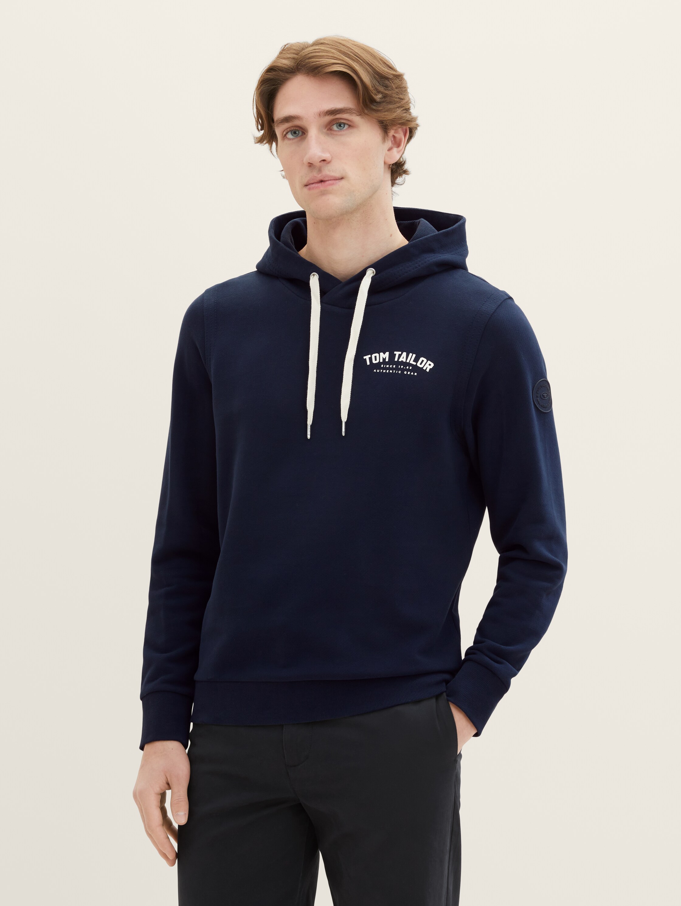 Hoodie mit Logo Print - sky captain blue