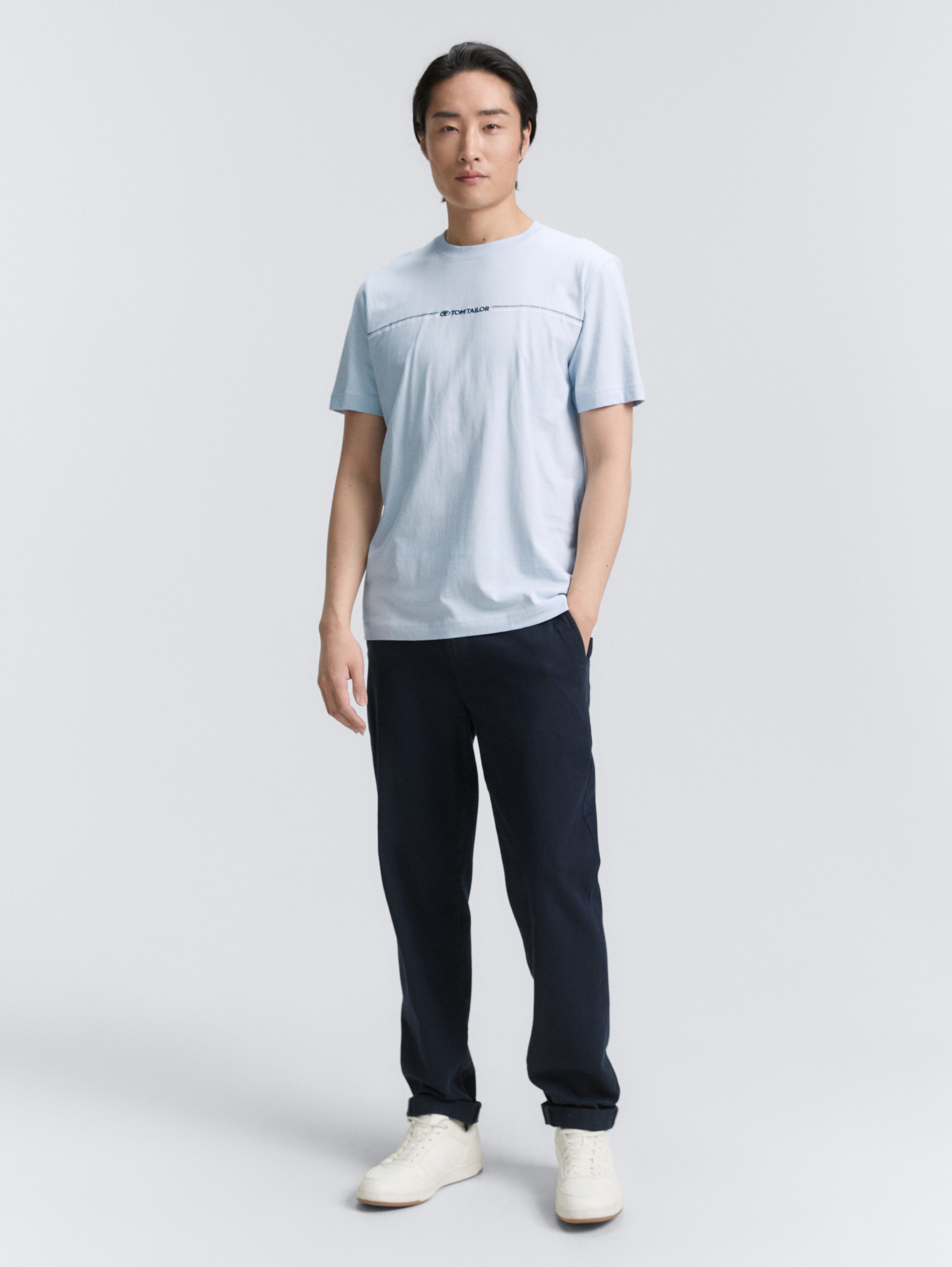 T-shirt met print - light_metal_blue - 