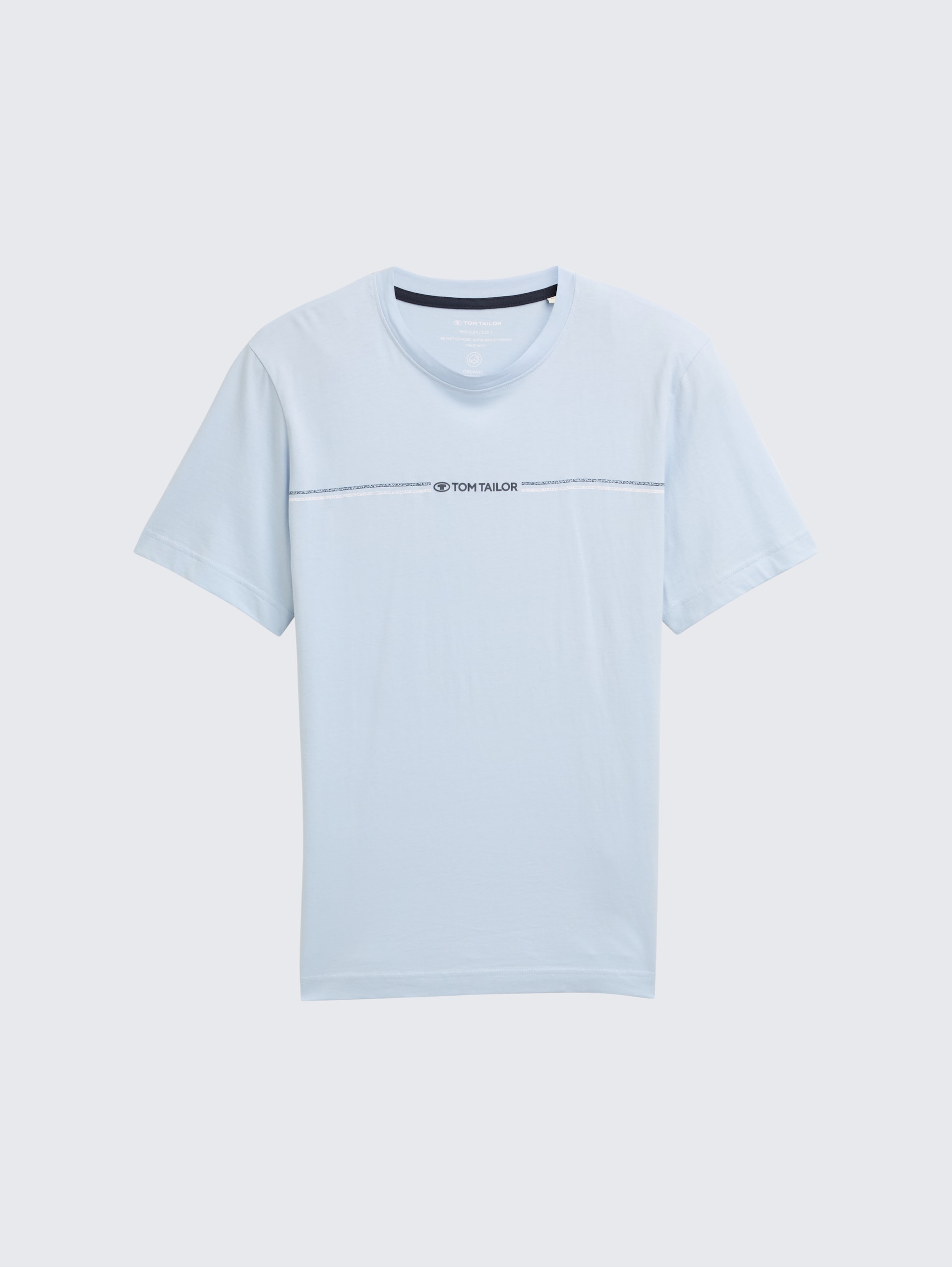 T-Shirt mit Print - Light Metal Blue - Vorder-Produkt-Ansicht