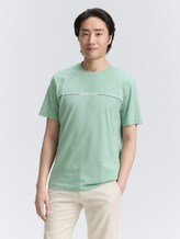 T-shirt avec imprimé - dust green - Découpe Vue de face du modèle