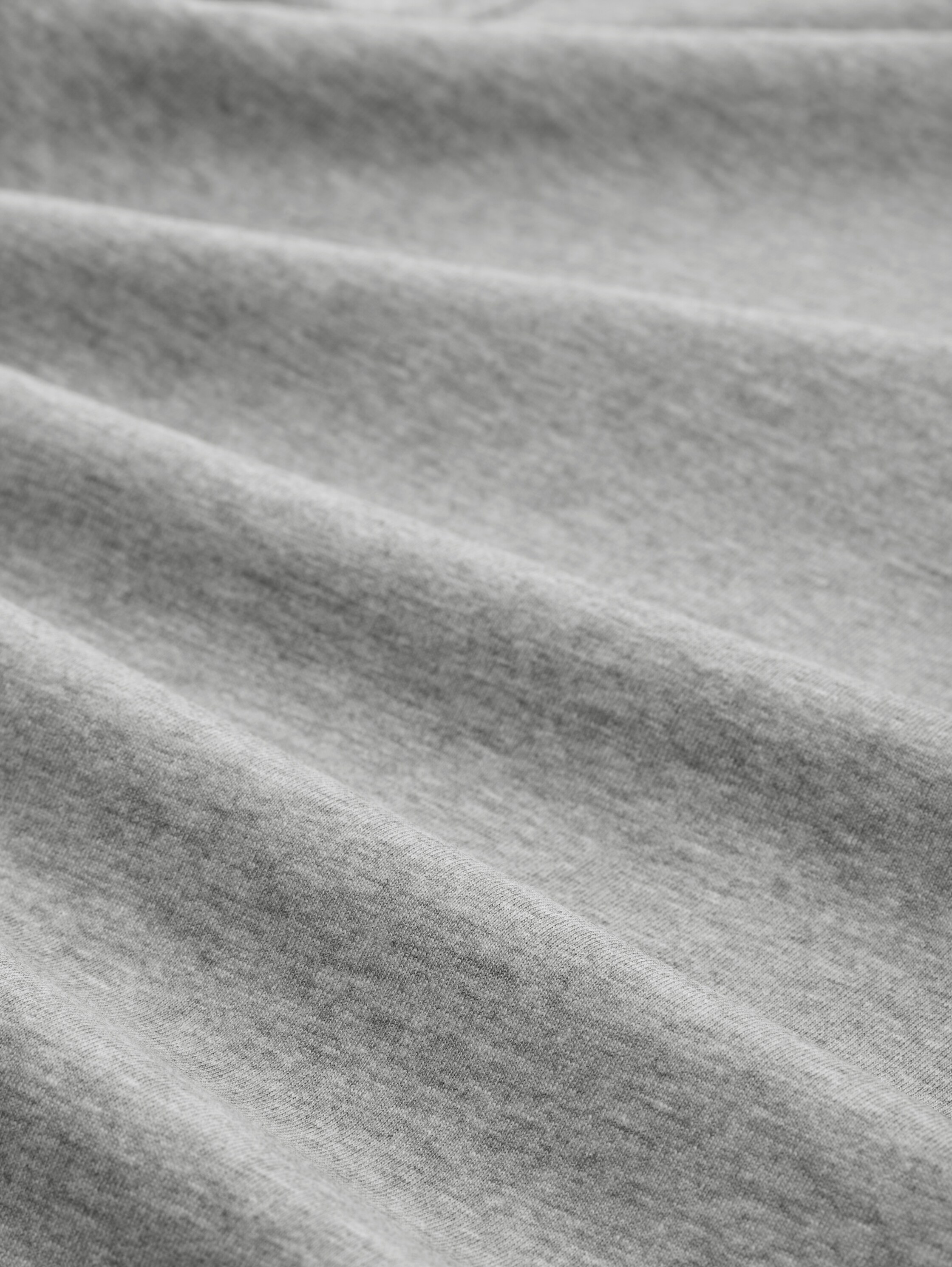 Langarmshirt - Grey Heather Melange - Material-Ansicht