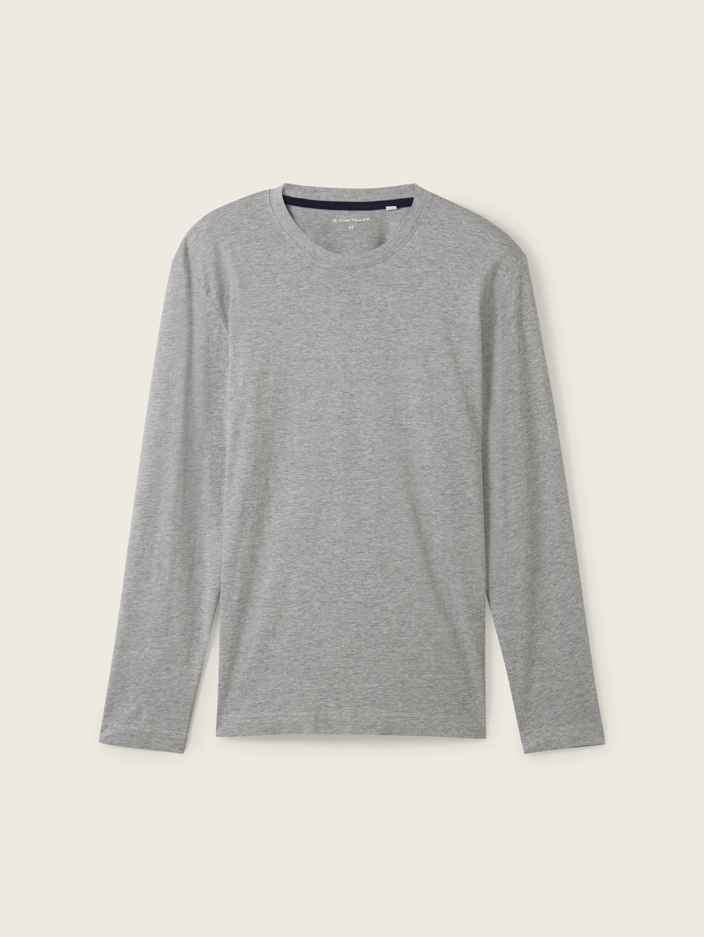 Langarmshirt - Grey Heather Melange - Vorder-Produkt-Ansicht