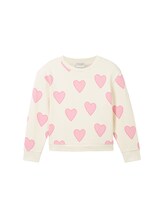 Geselecteerd, Sweatshirt met allover-print door Tom Tailor, wit