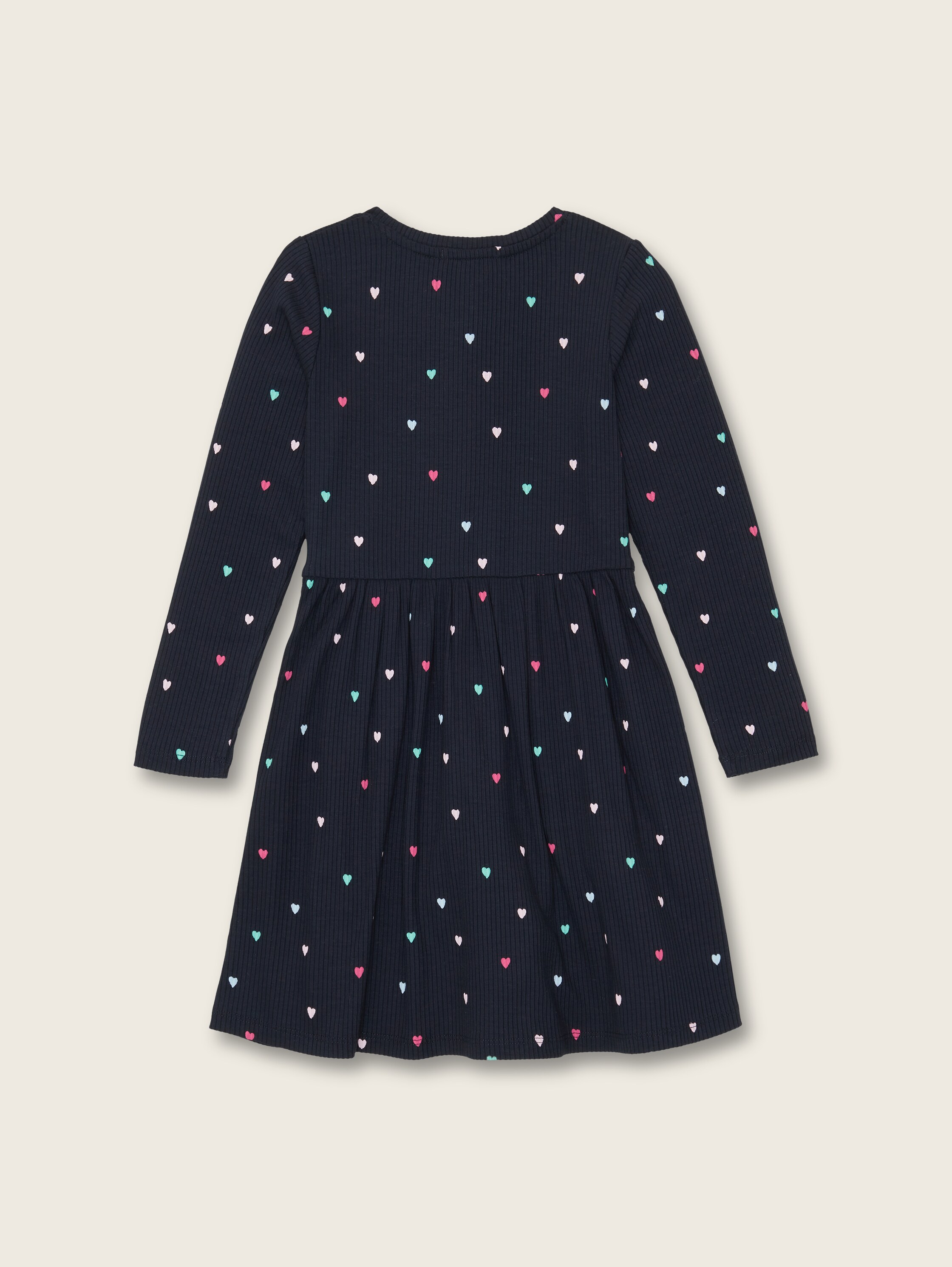 Jurk met patroon en LENZING(TM) ECOVERO(TM) - dark blue multicolor heart