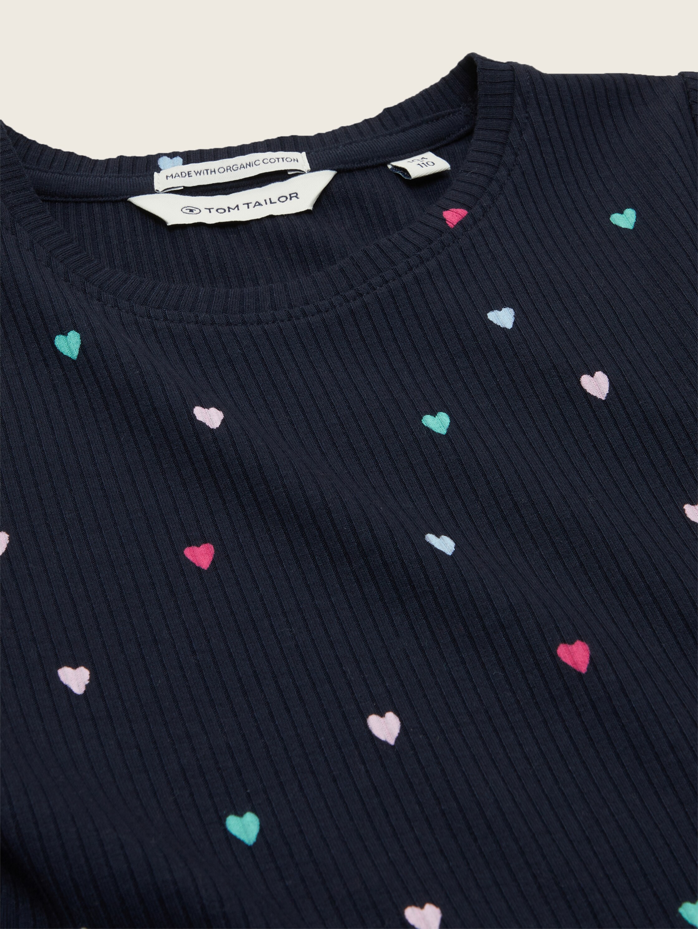 Jurk met patroon en LENZING(TM) ECOVERO(TM) - dark blue multicolor heart - Detailaanzicht model