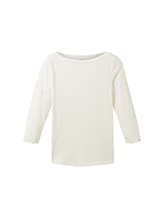 Nicht ausgewählt, Basic Longsleeve mit 3/4-Arm aus Baumwolle von , weiß