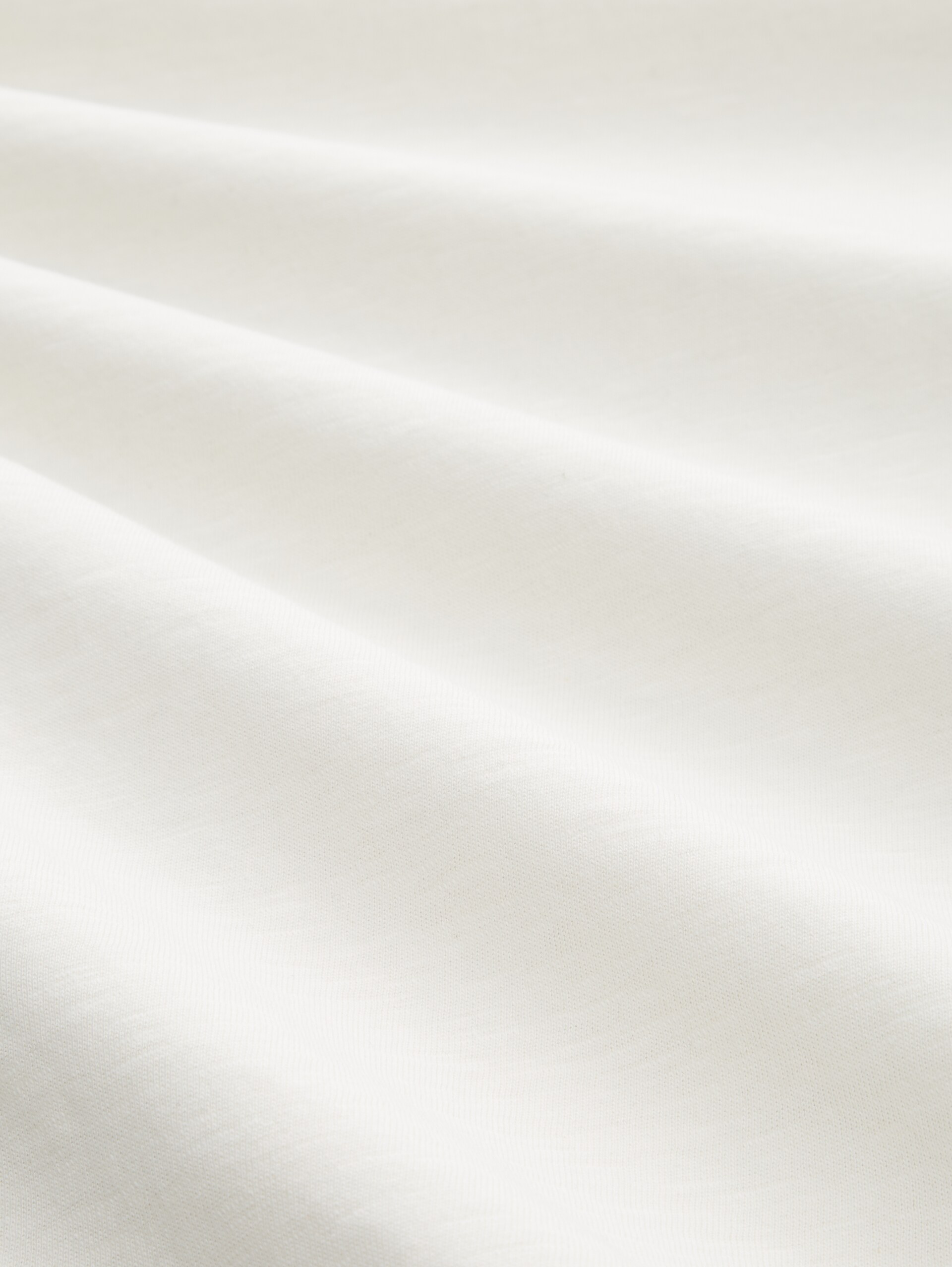 Basic Longsleeve mit 3/4-Arm aus Baumwolle - Whisper White - Material-Ansicht