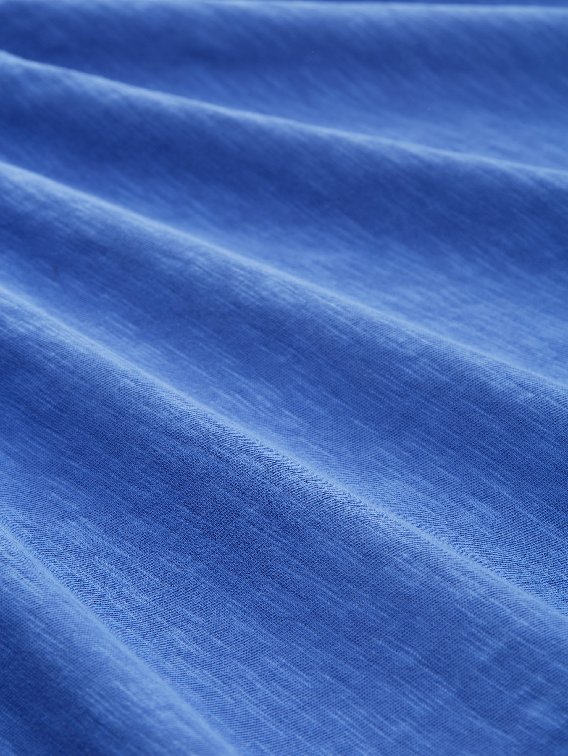 Katoenen T-shirt met 3/4-mouwen - Preppy Jean Blue - Materiaalweergave