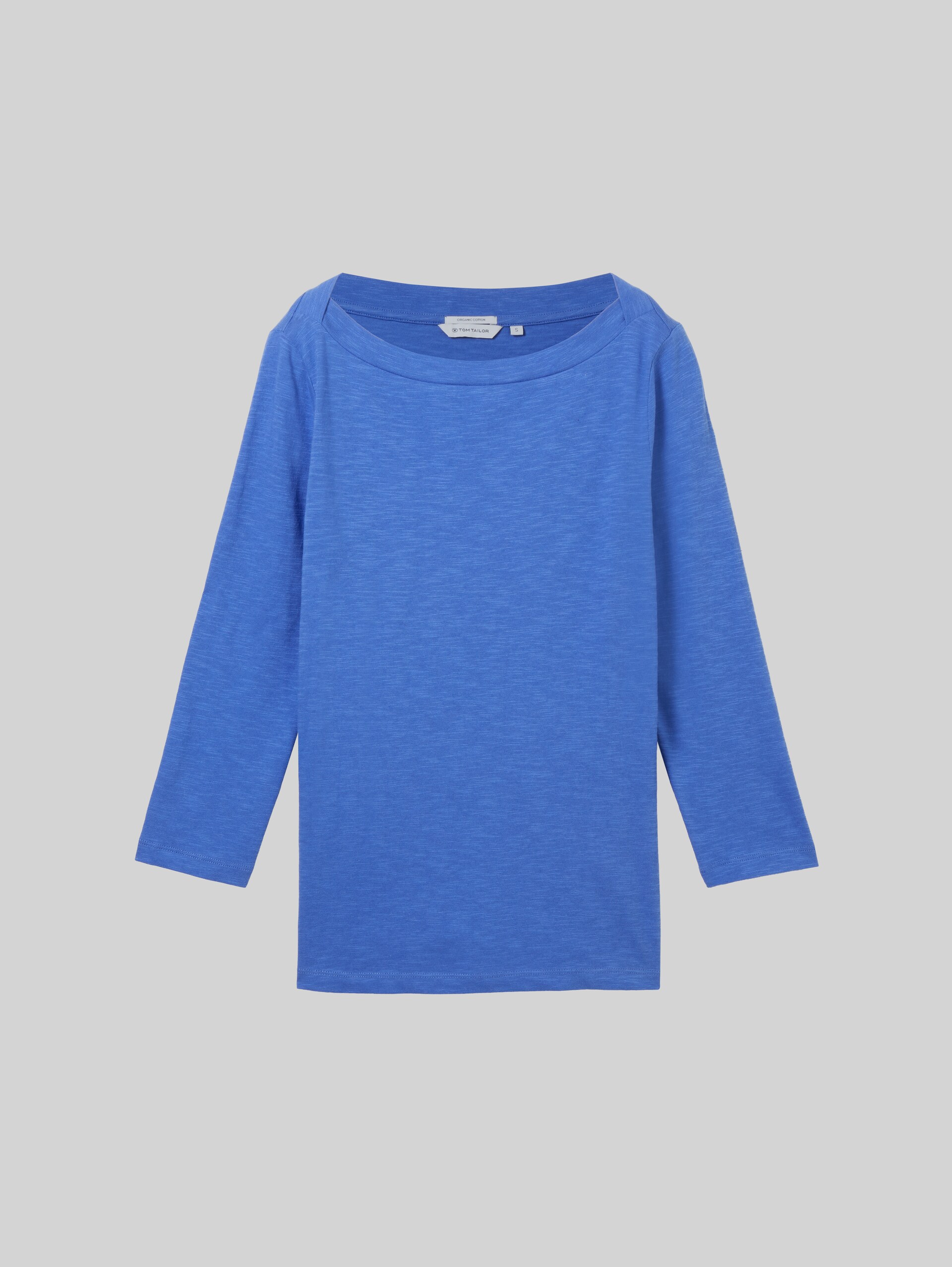 Katoenen T-shirt met 3/4-mouwen - Preppy Jean Blue - Product vooraanzicht