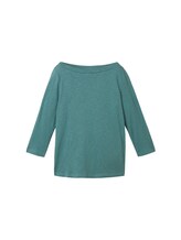 Ausgewählt, Longsleeve mit 3/4-Arm aus Baumwolle von Tom Tailor, grün